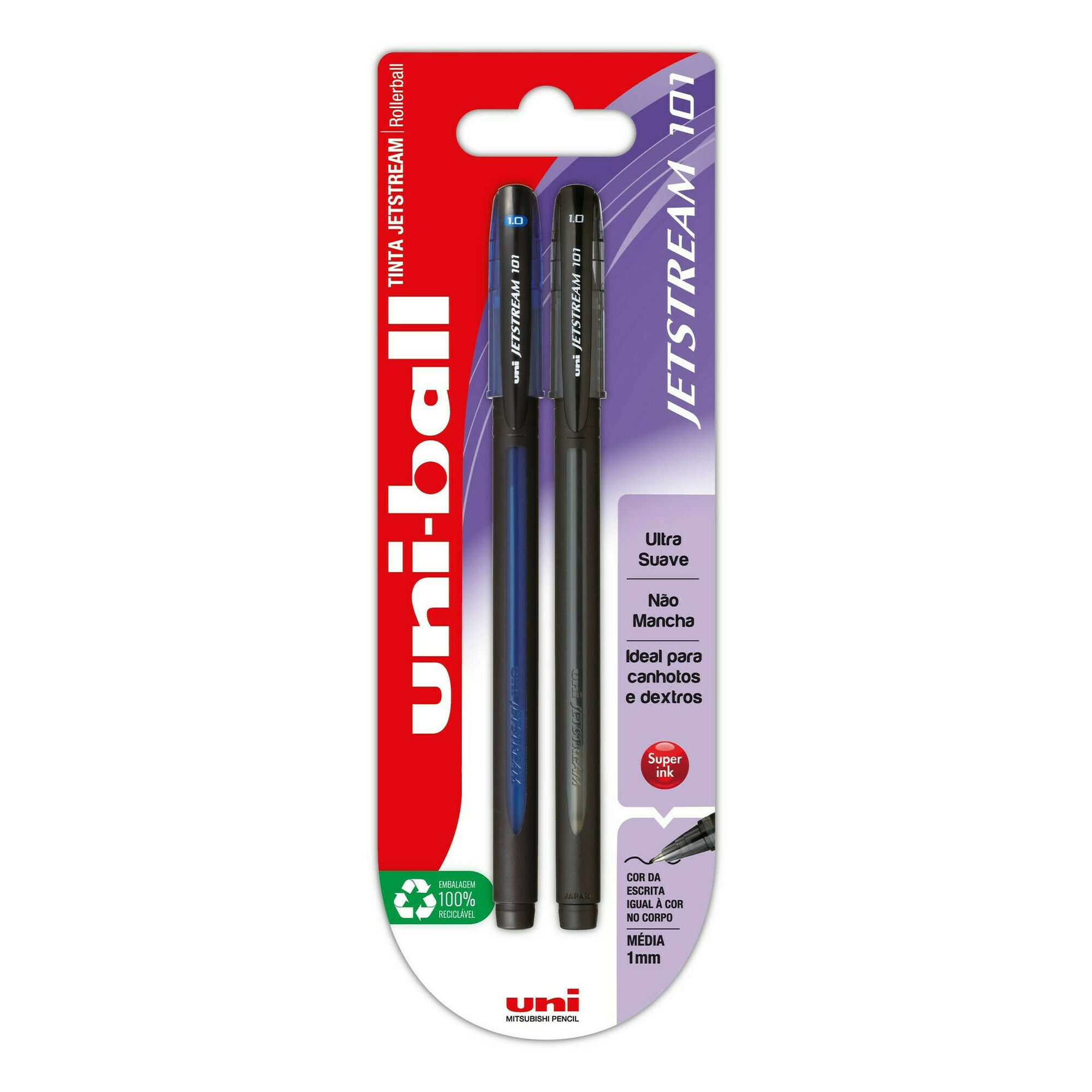 Roller de Tinta Preta e Azul Roller de Tinta Preta e Azul