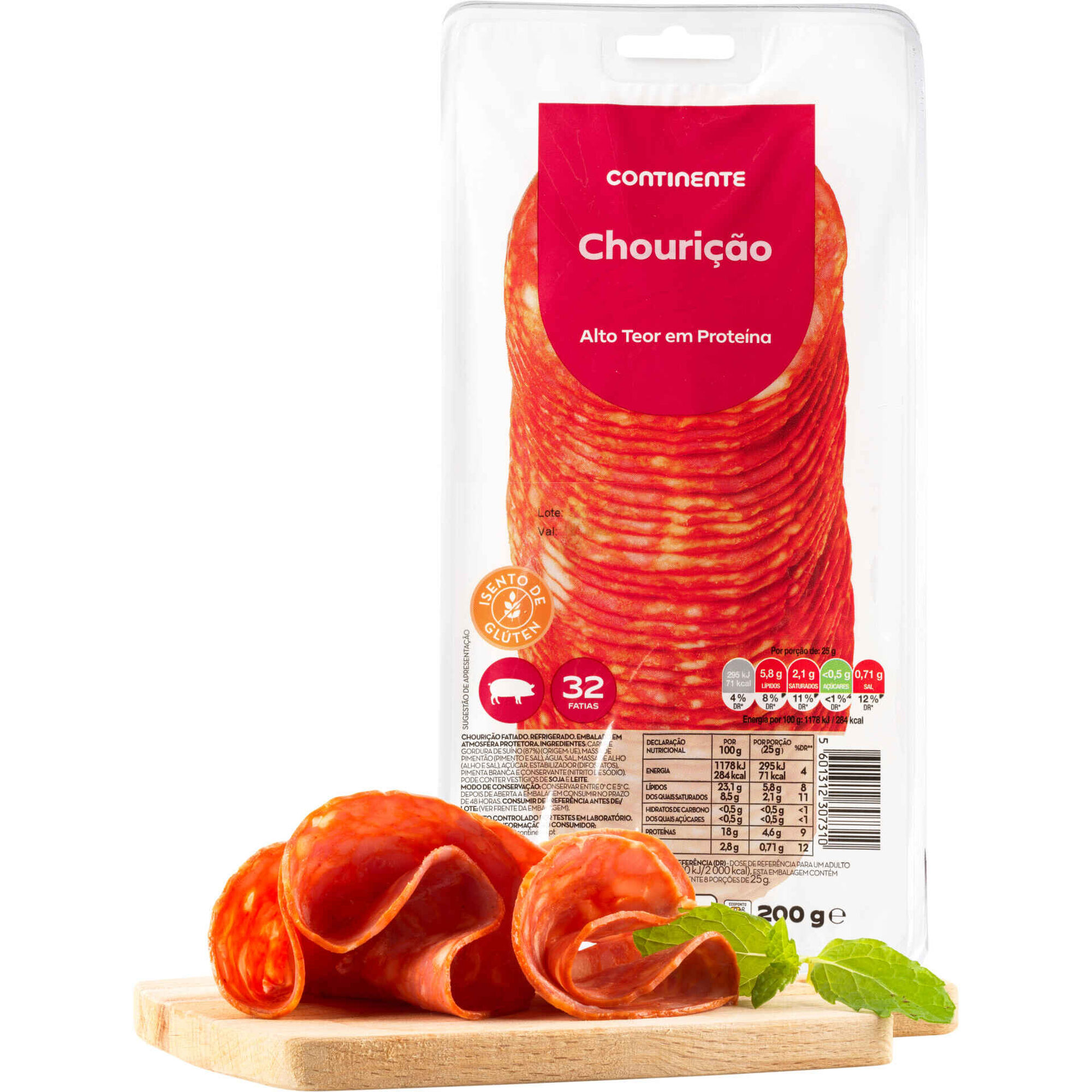 Chouri&ccedil;&atilde;o Fatias Finas Continente