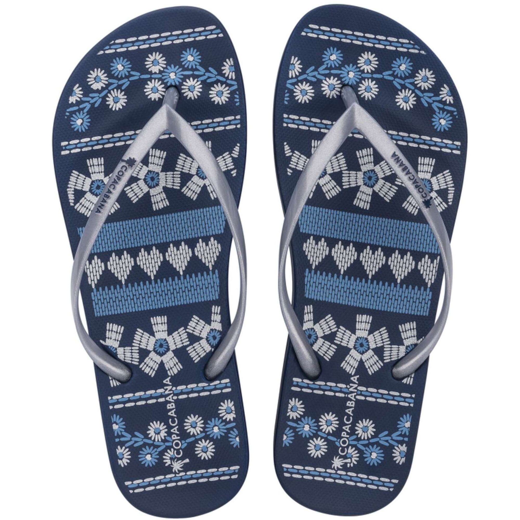 Chinelos de Praia Mulher Animal Print Azul 39 Copacabana