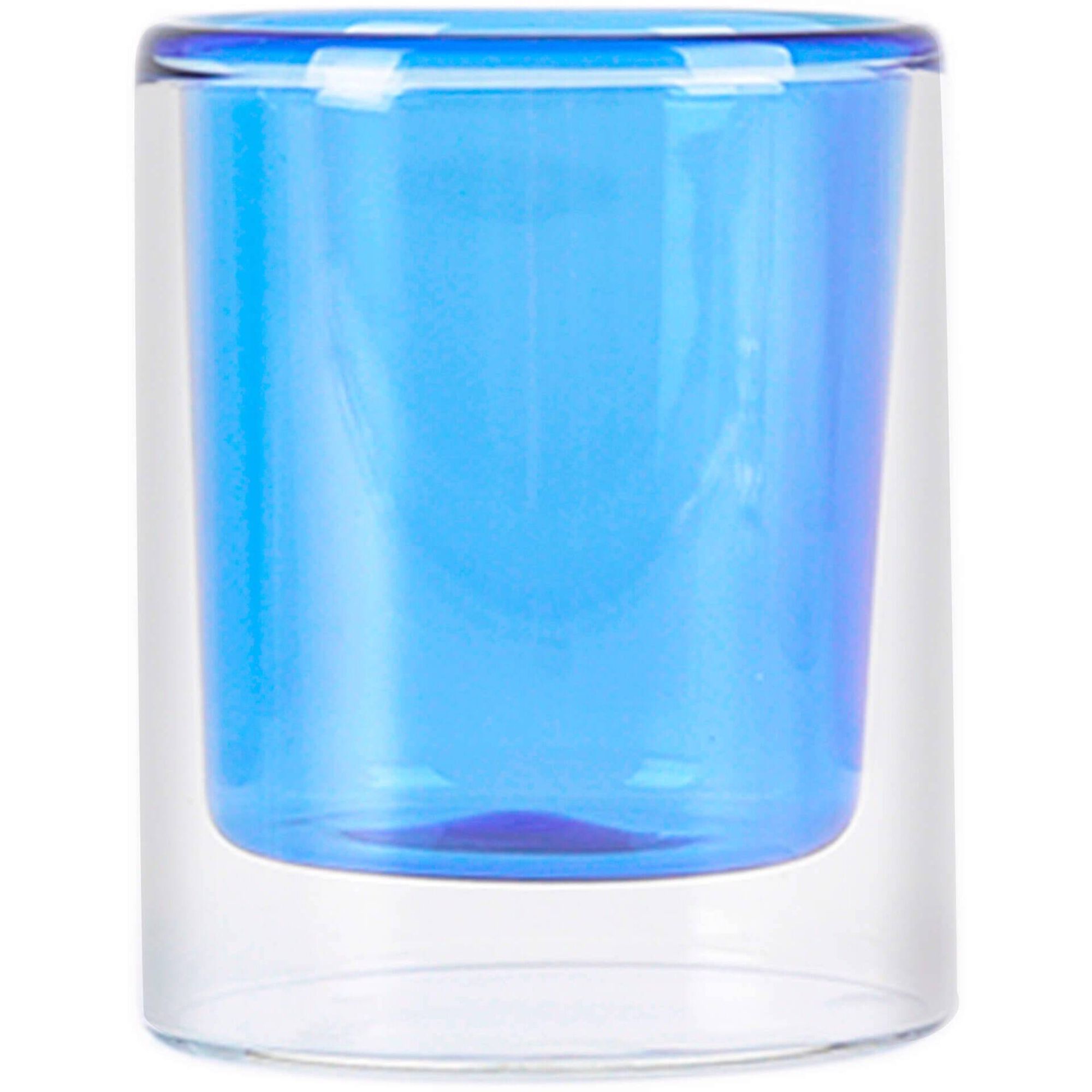 Copo Caf&eacute; 95ml Duplo Azul Kasa