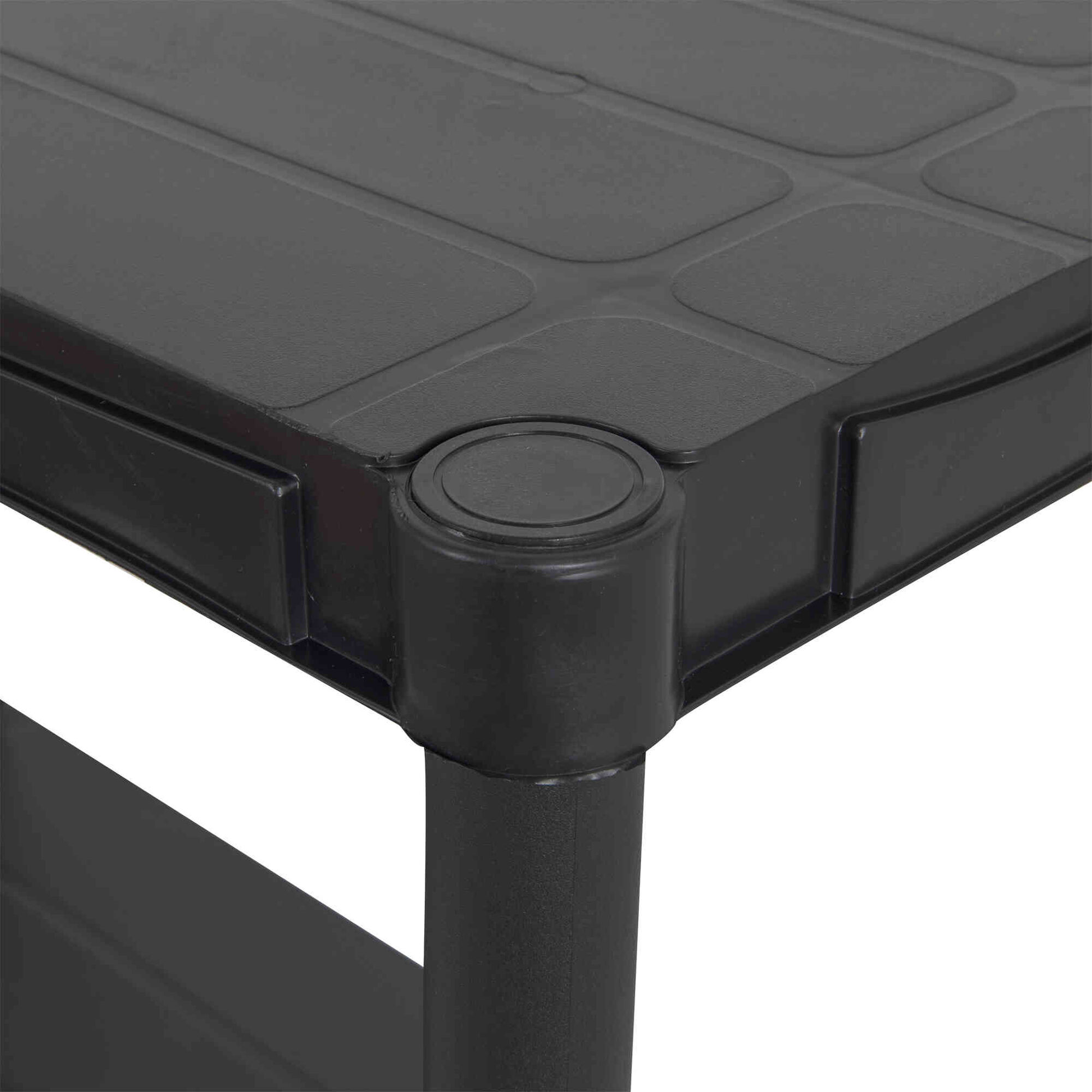 Estante de Pl&aacute;stico 3 Prateleiras 61x31x92cm Preta Itools