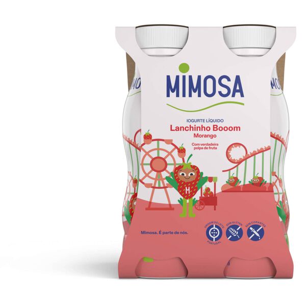 Iogurte Líquido Morango Infantil Lanchinho Booom Mimosa