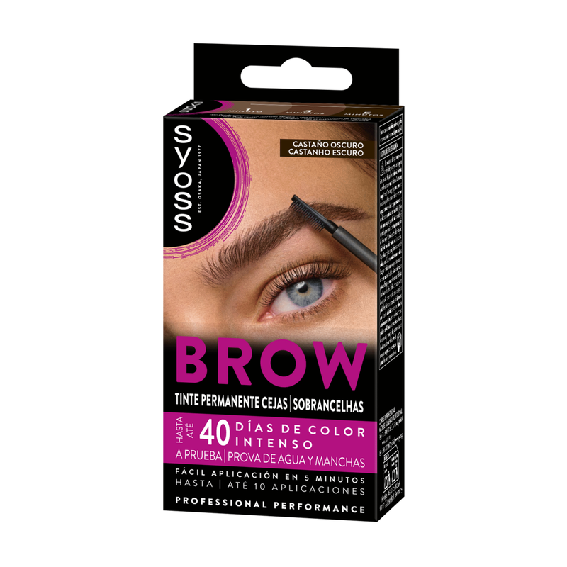 Coloração Permanente Sobrancelhas Brow Tint Castanho Escuro Syoss