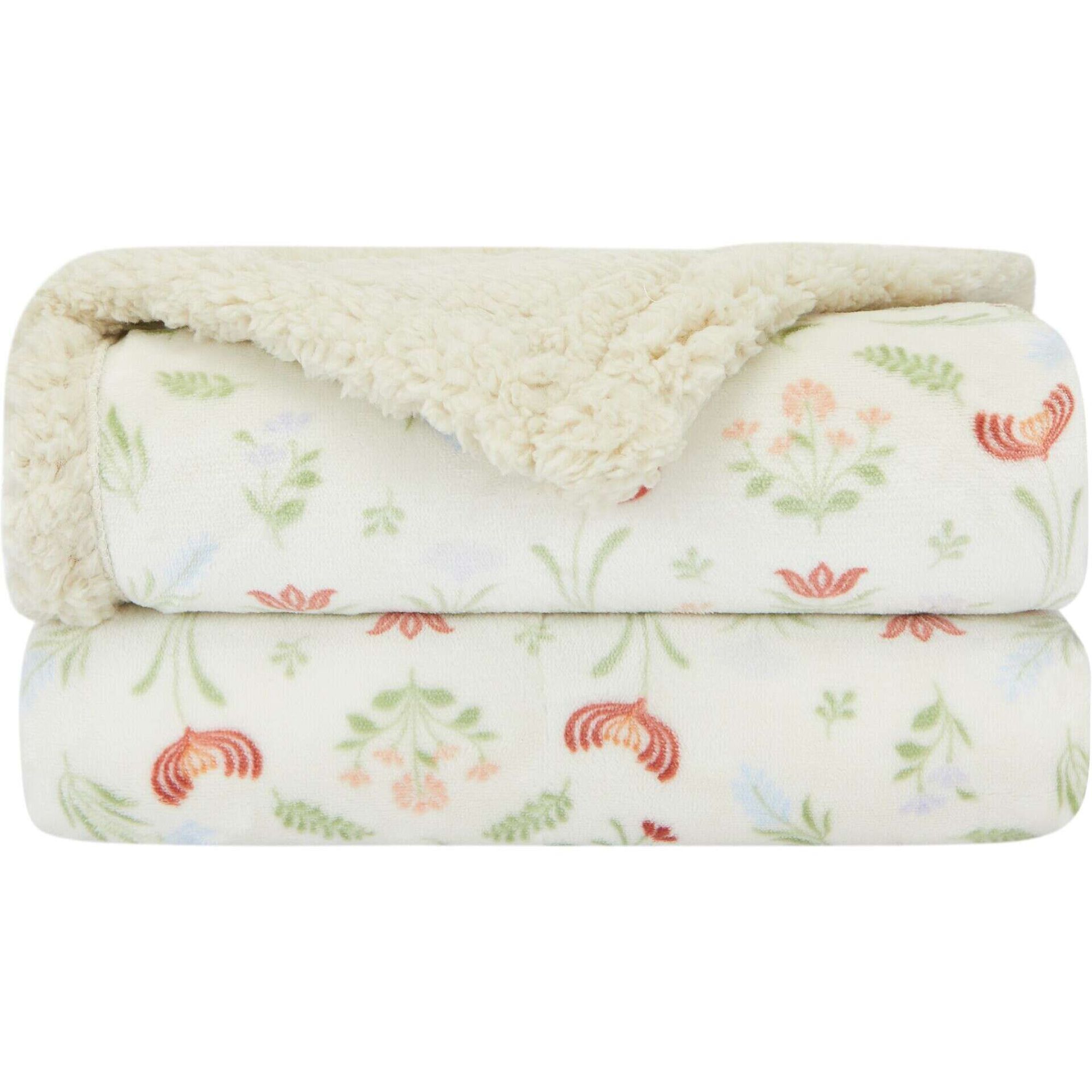 Manta Borreguito 130x160cm Bege Plantópia