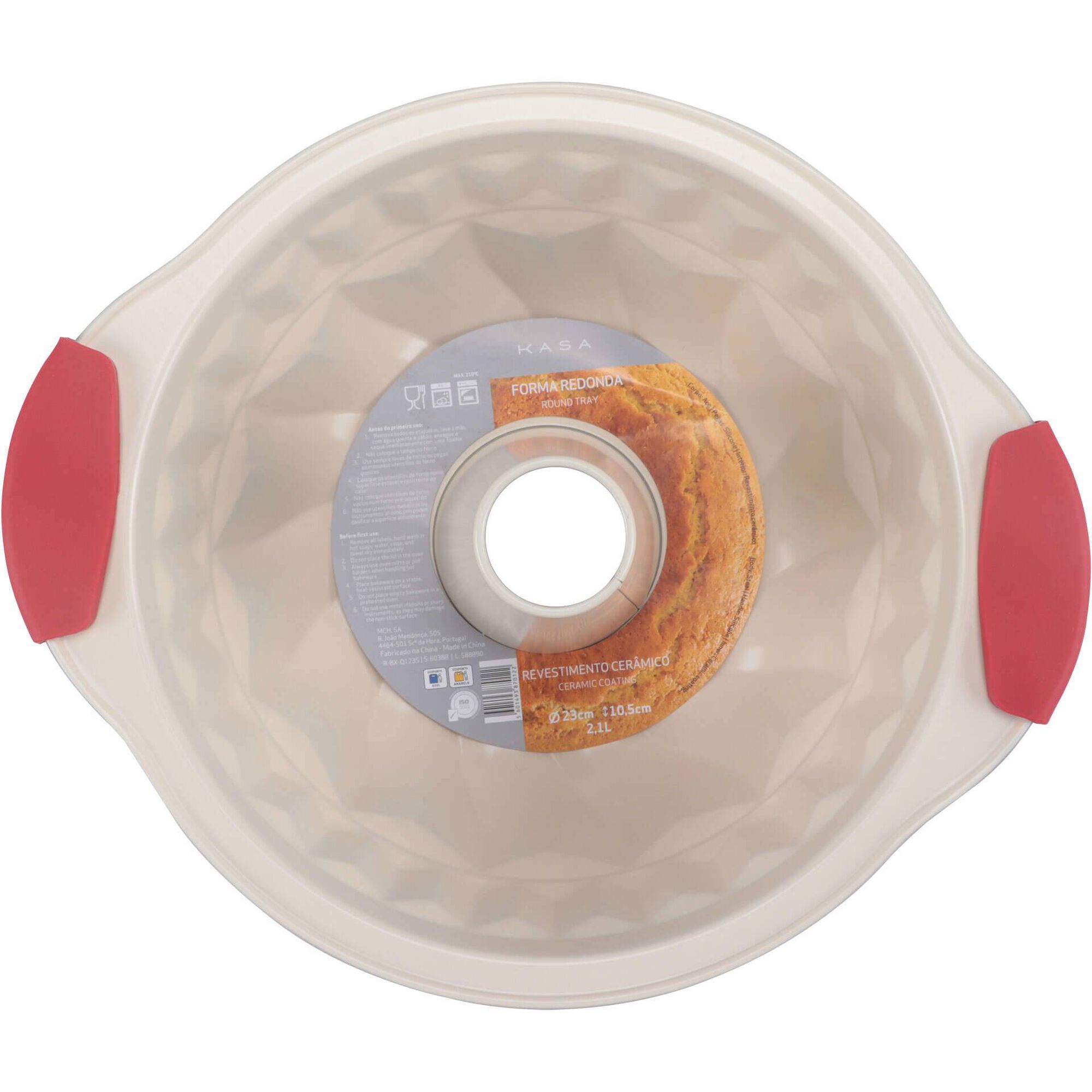 Forma Redonda com Furo 23cm Revestimento Cer&acirc;mico Kasa