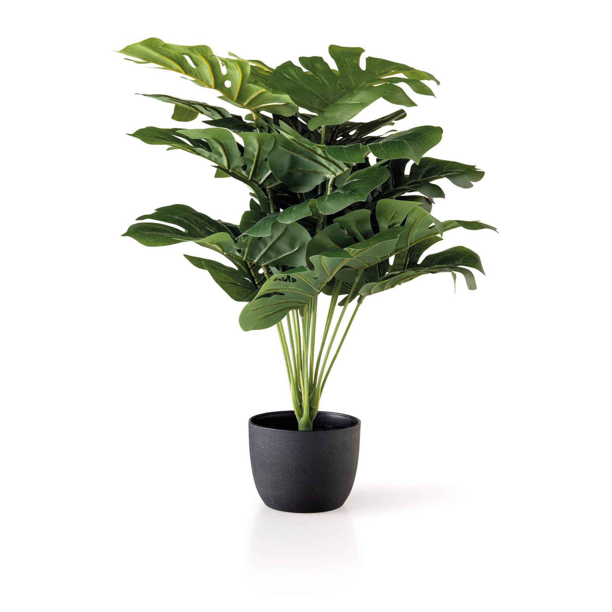 Planta Artificial com Vaso Preto