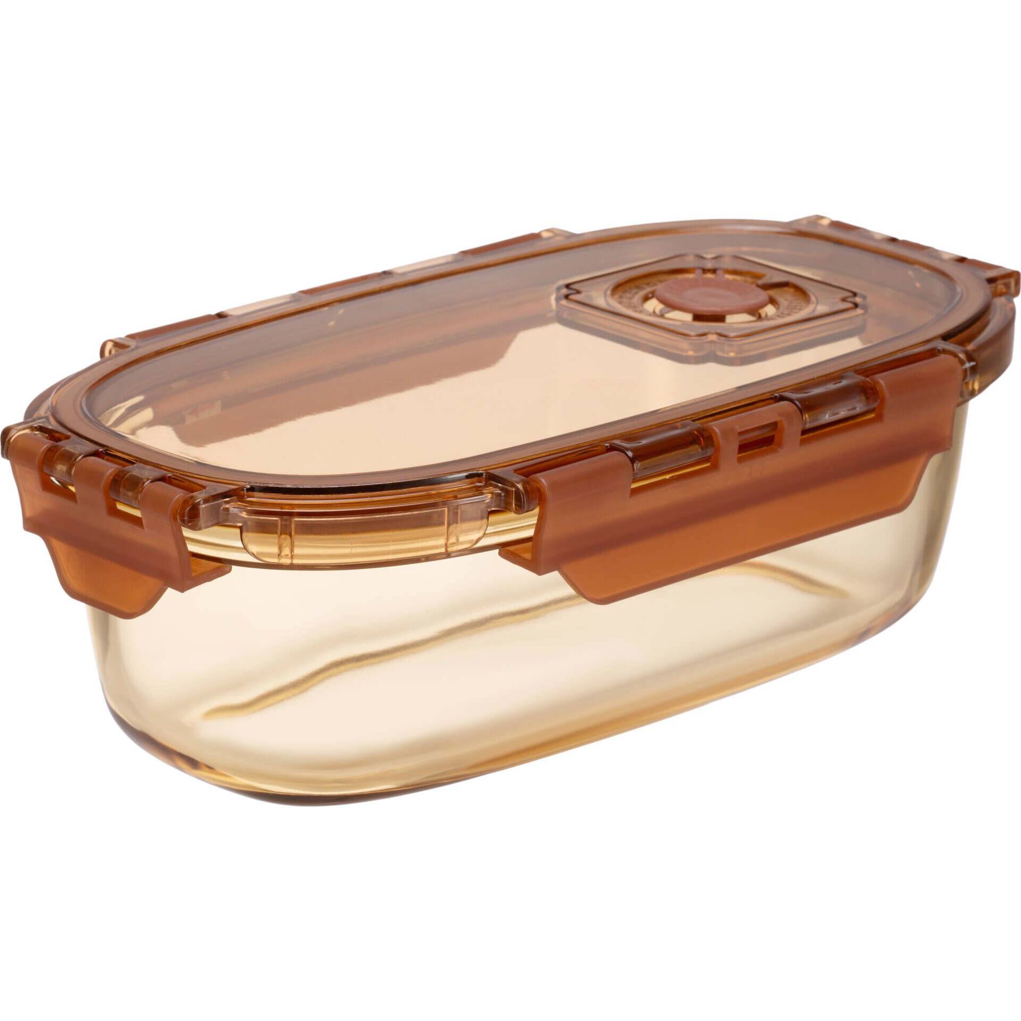 Caixa Hermética 750ml Vidro Ambar