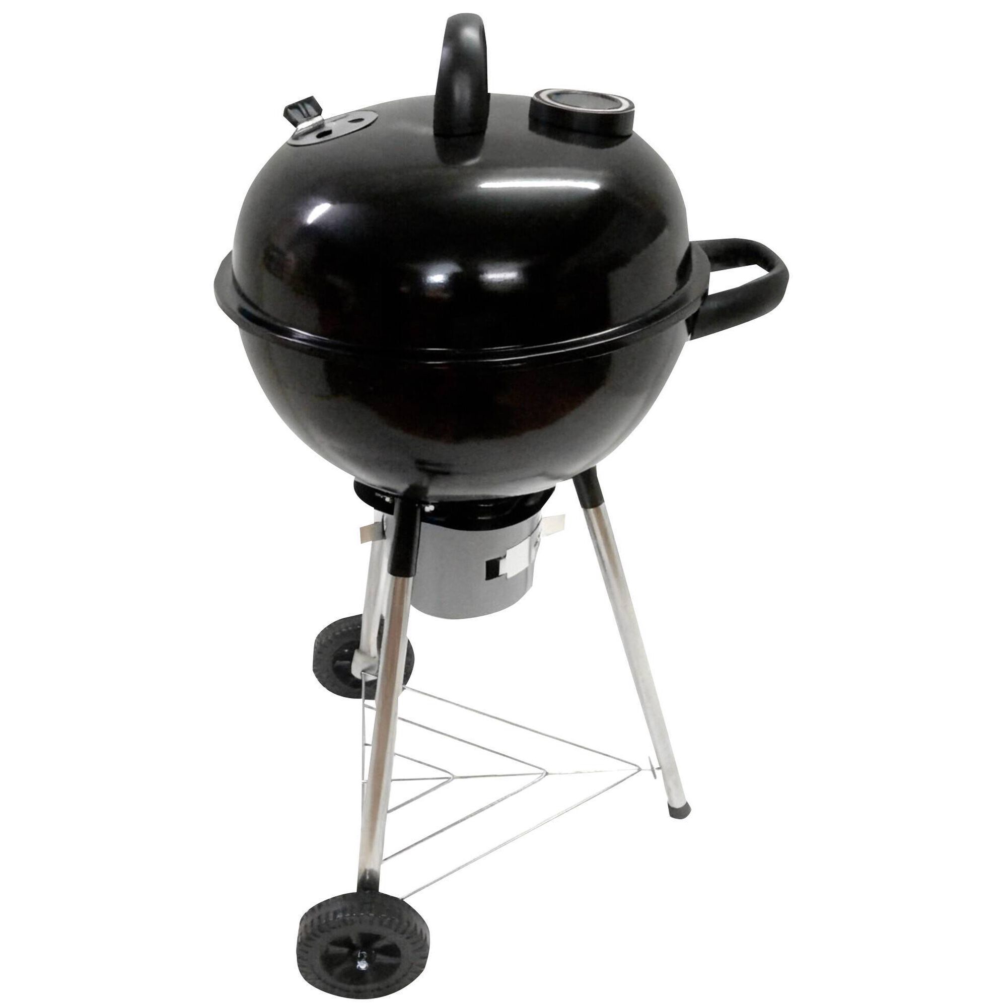 Barbecue Carv&atilde;o 54x53,5x100cm Preto Ericeira BBQ Collection