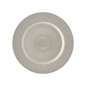 Prato Marcador 33cm Champanhe Nervuras