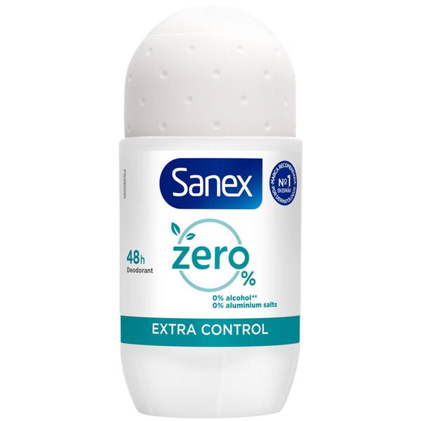 Desodorizante Roll On Zero% Extra Control 48H Sanex