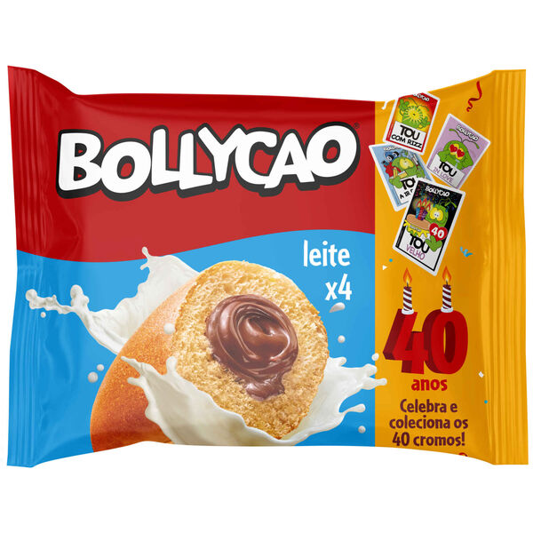 Bolo com Recheio de Chocolate de Leite Bollycao