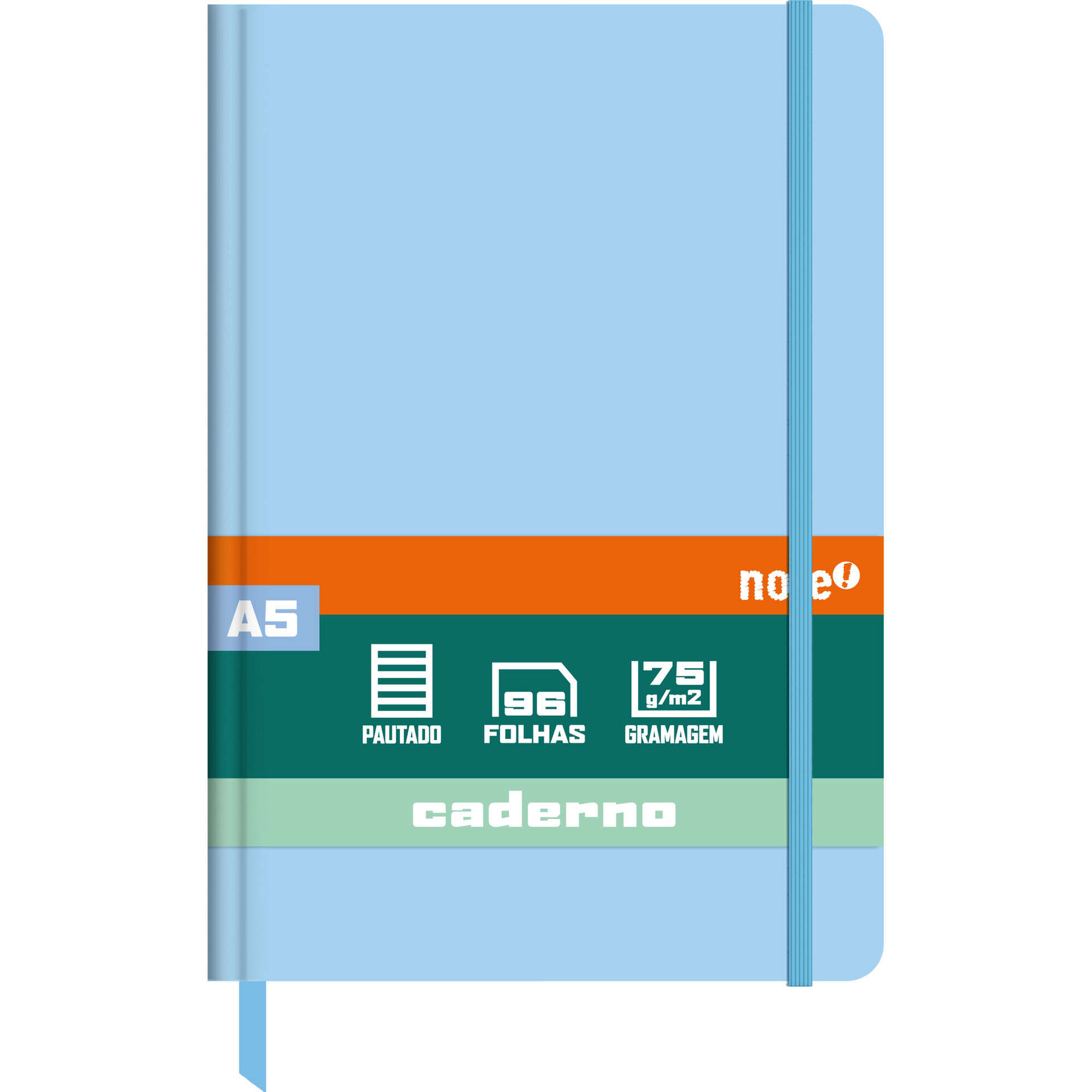 Caderno A5 Capa Dura Pautado (v&aacute;rias cores) Note!