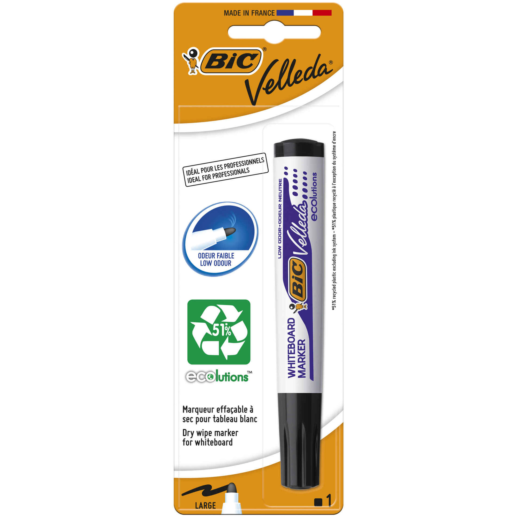 Marcador Permanente Velleda de Tinta Preta Marcador Permanente Velleda de Tinta Preta