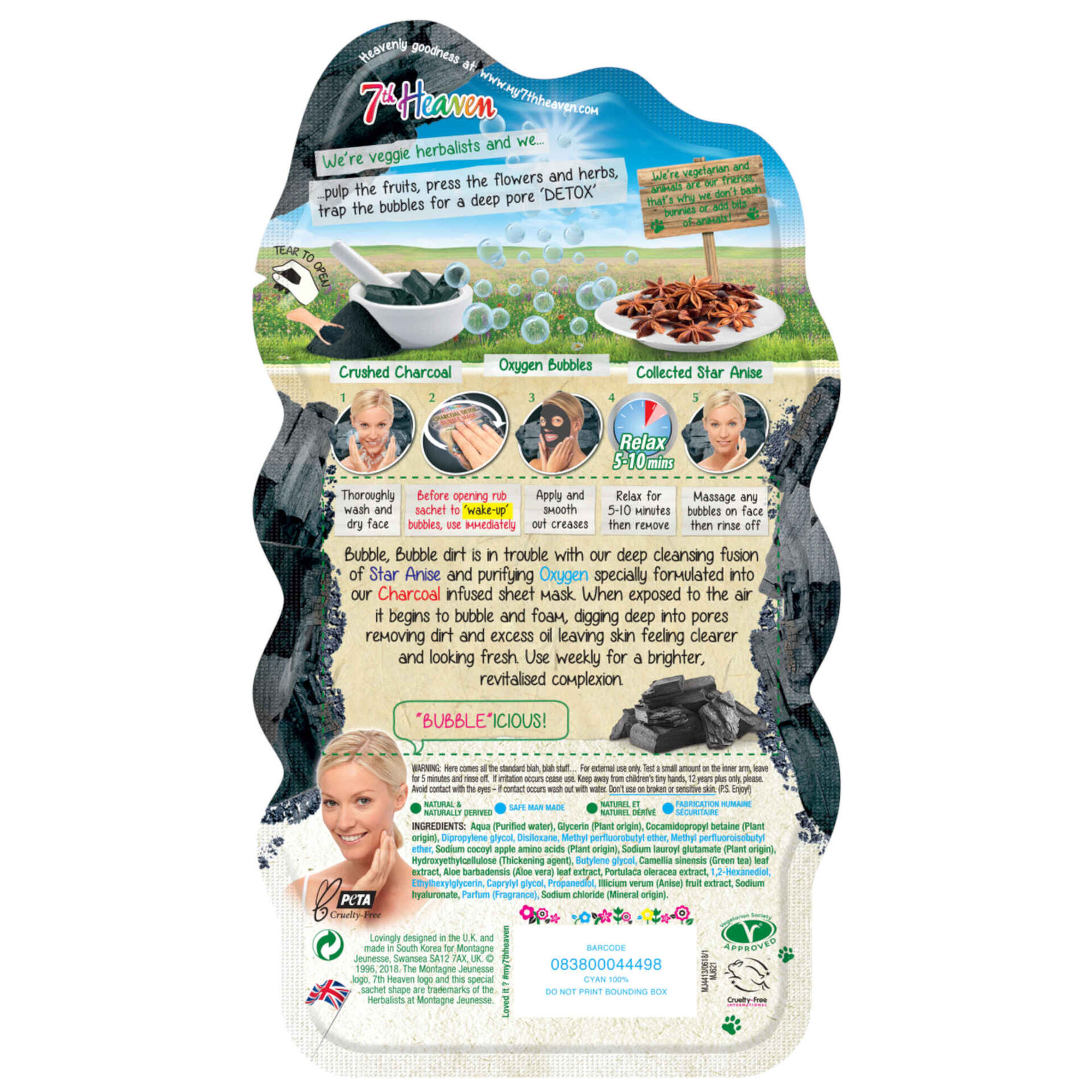 Máscara Facial de Bolhas Carvão Detox Máscara Facial de Bolhas Carvão Detox