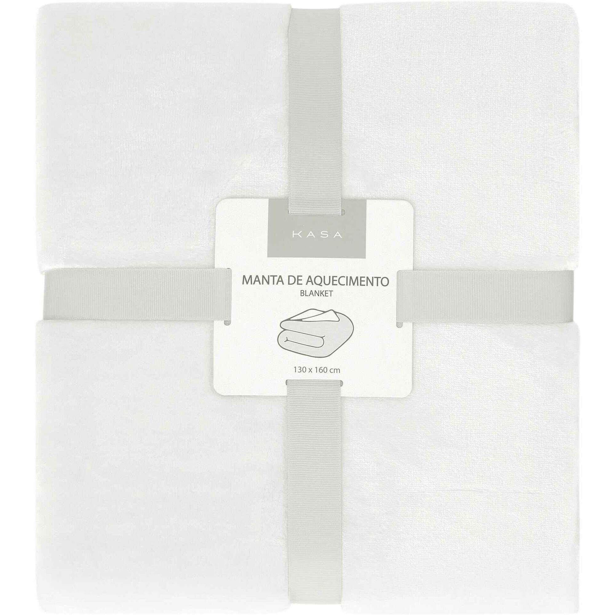 Manta Shiny 130x160cm Branca Kasa