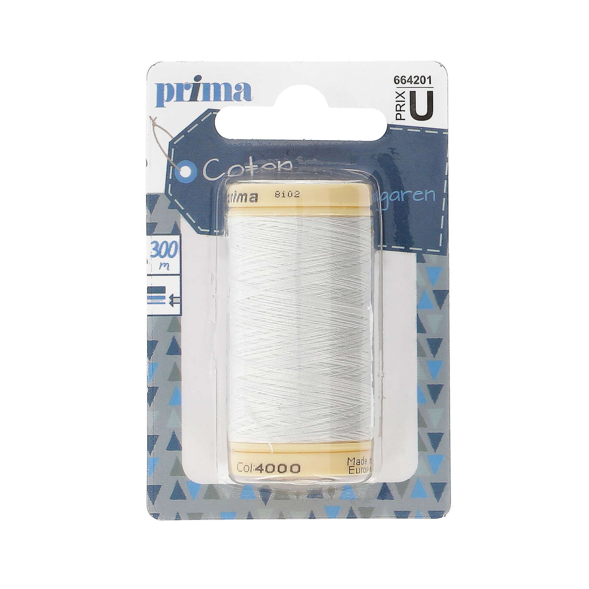 Linha Algod&atilde;o M&eacute;dio 100m Branco Prima