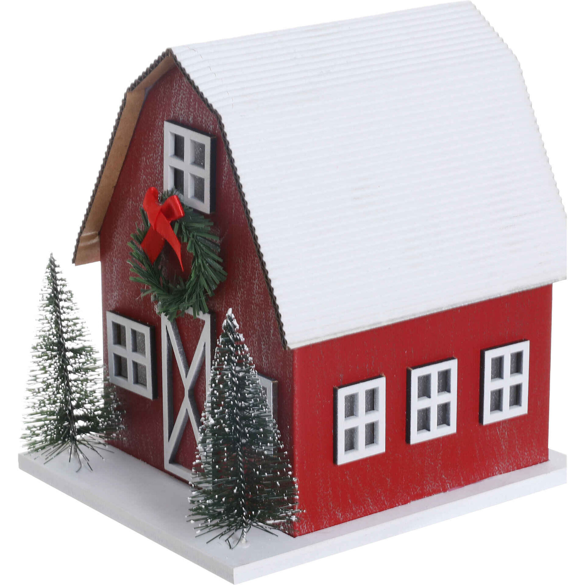 Casinha Vermelha 16cm com Luz