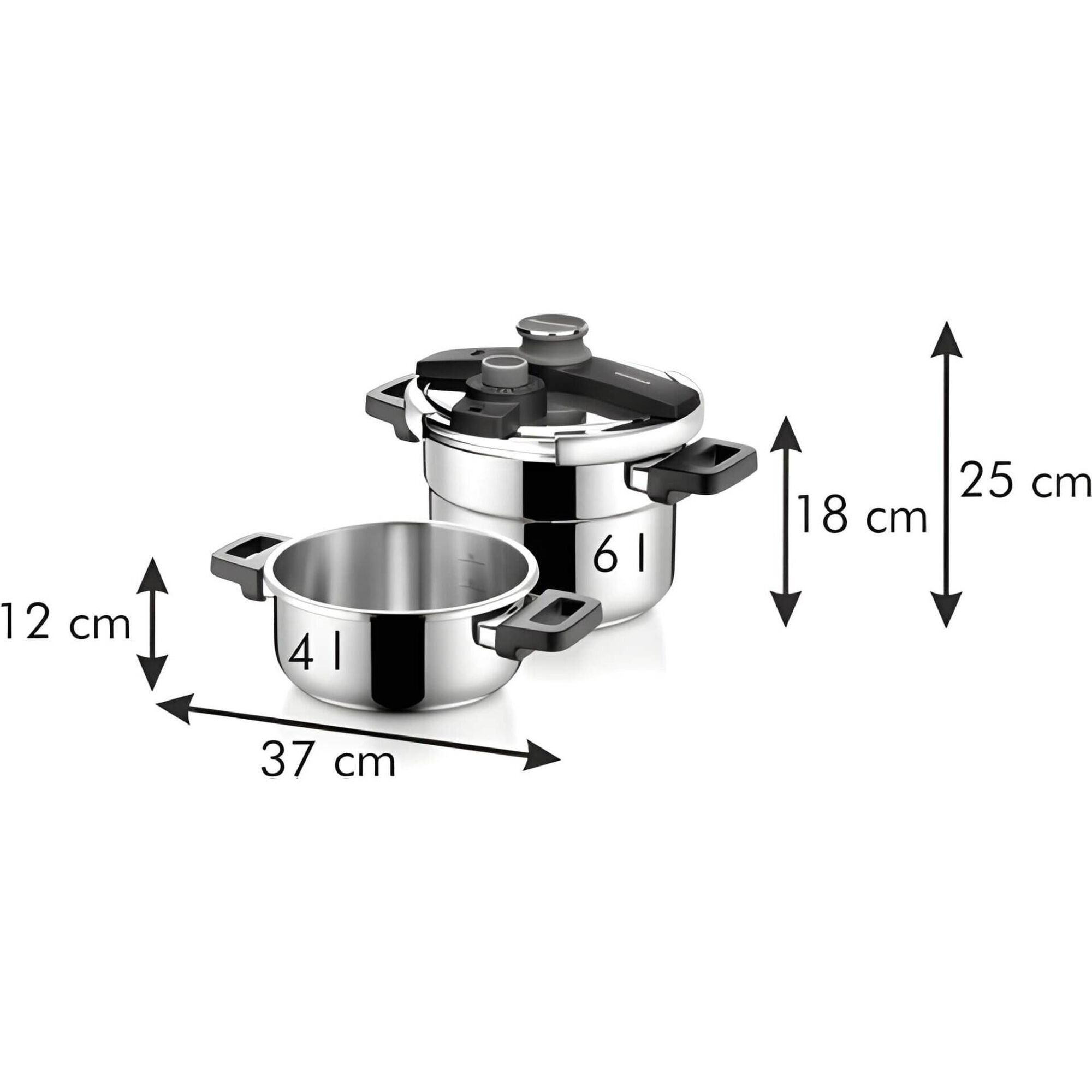 Panela De Press&atilde;o Duo Ultima 4+6L Tescoma