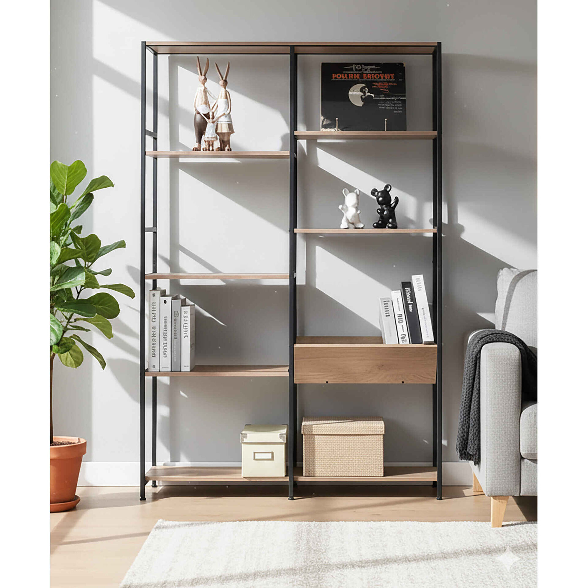 Estante Dupla 8 Prateleiras Minimal Kasa