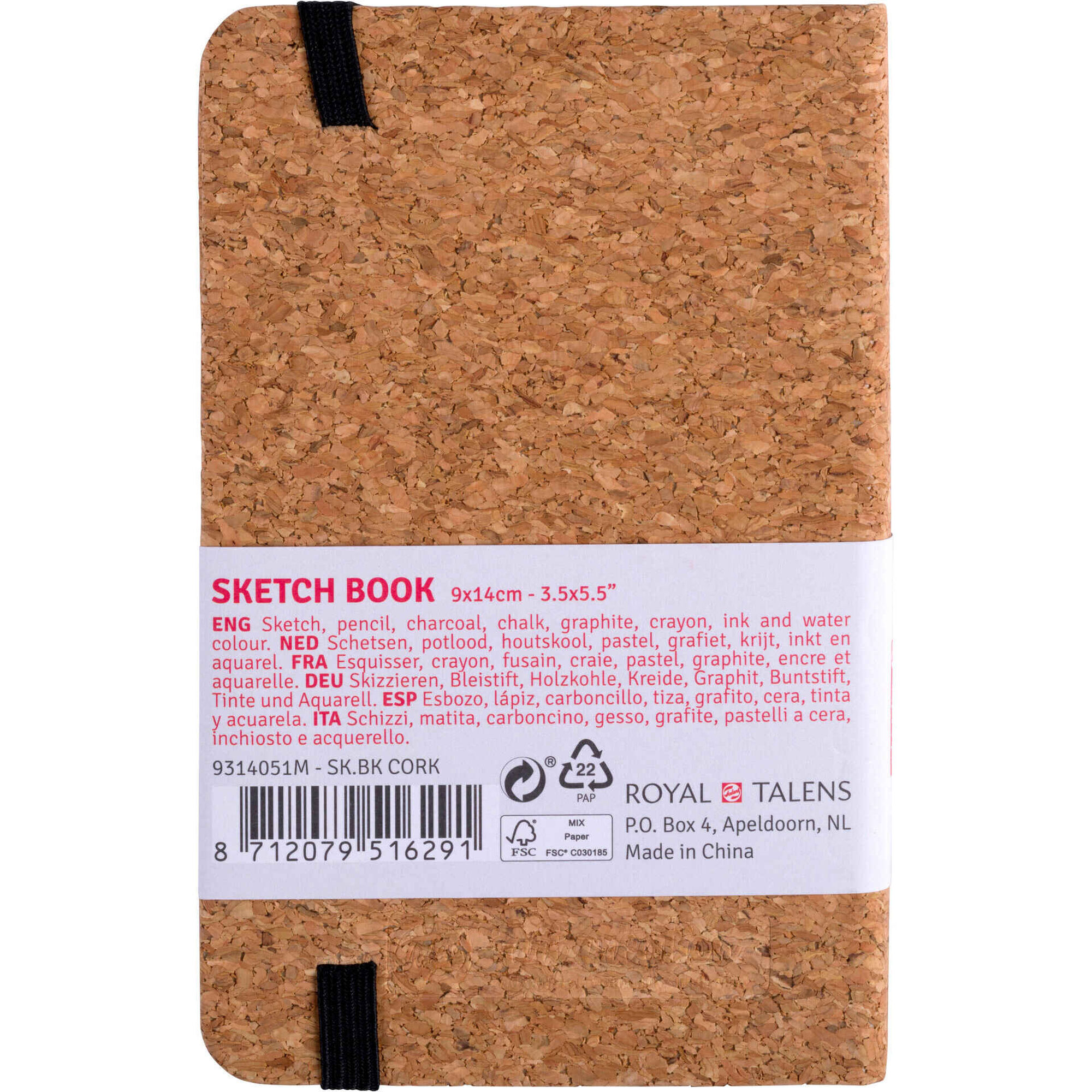 Caderno para Desenho com Capa de Cortiça