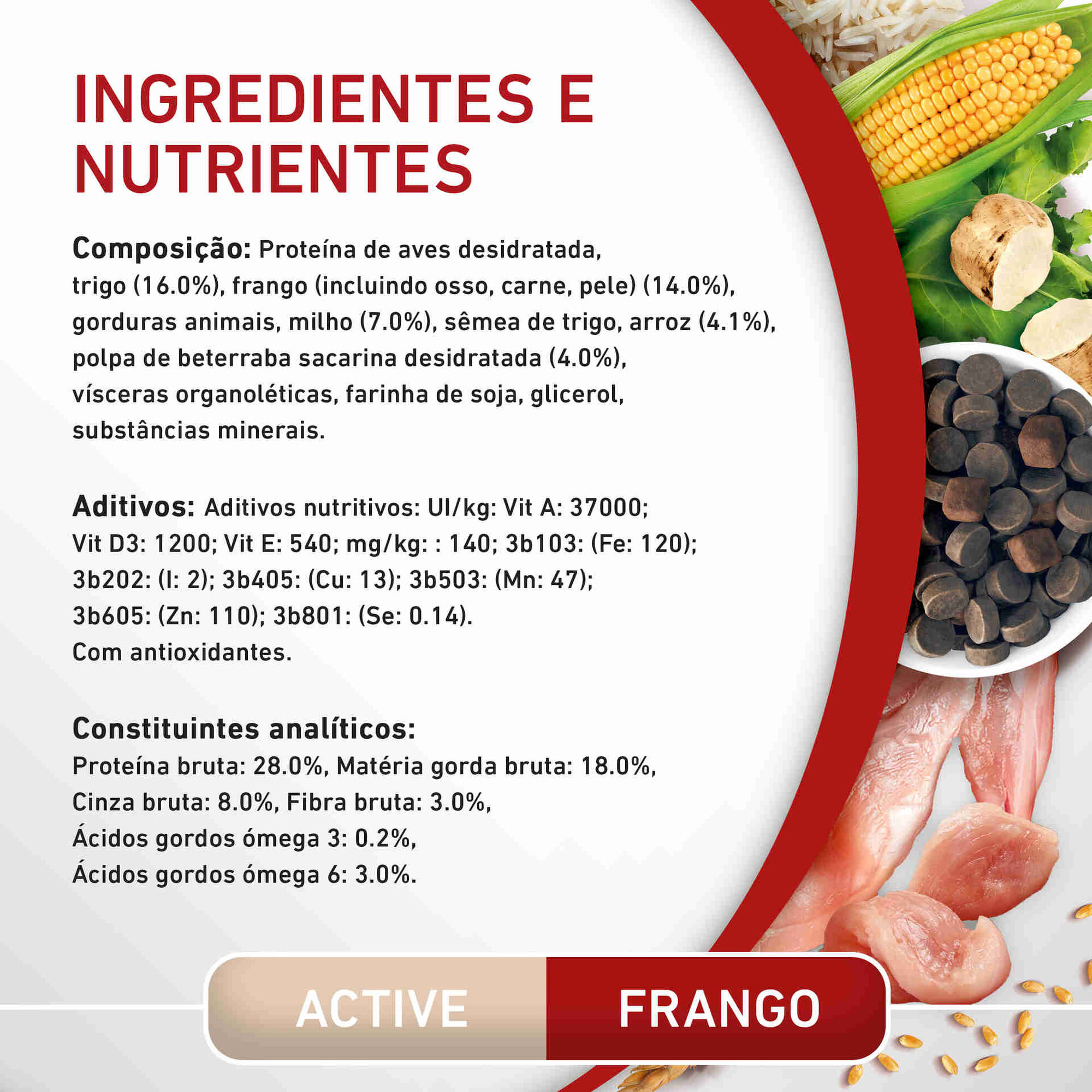 Ração para Cão Adulto Mini Active Frango e Arroz