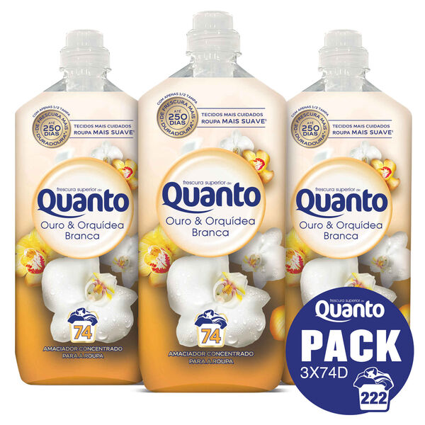Amaciador Roupa Concentrado Ouro e Orquídea Branca Quanto