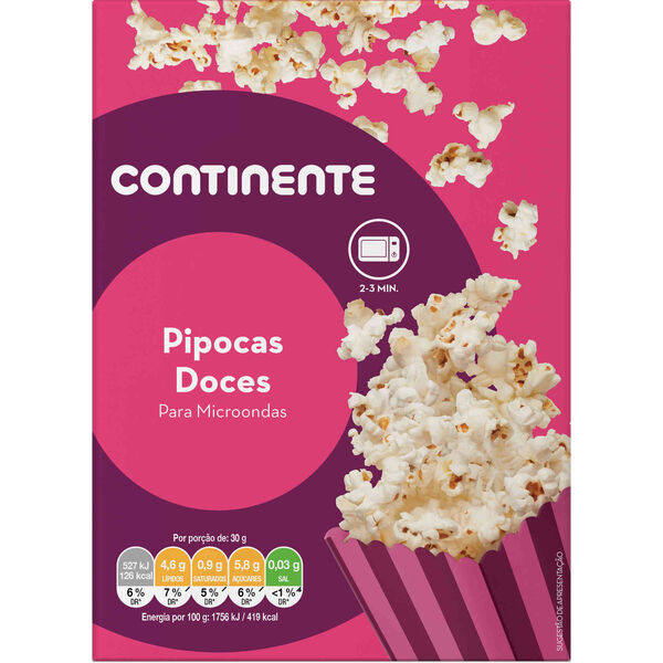 Pipocas Doces Micro-ondas Continente
