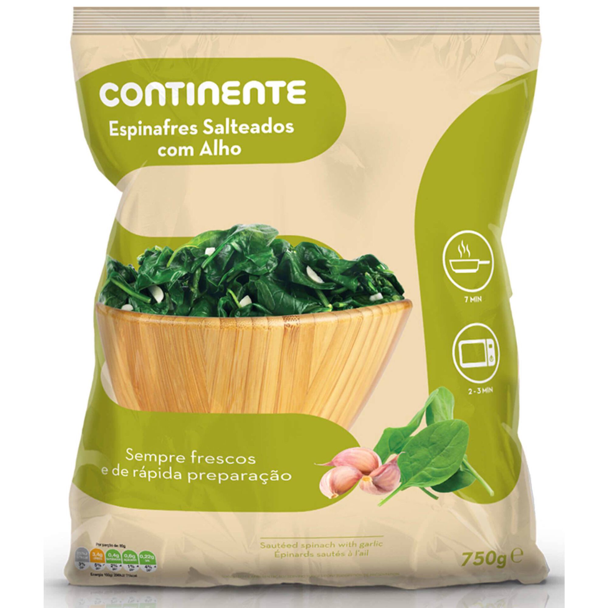 Salteado de Espinafres com Alho