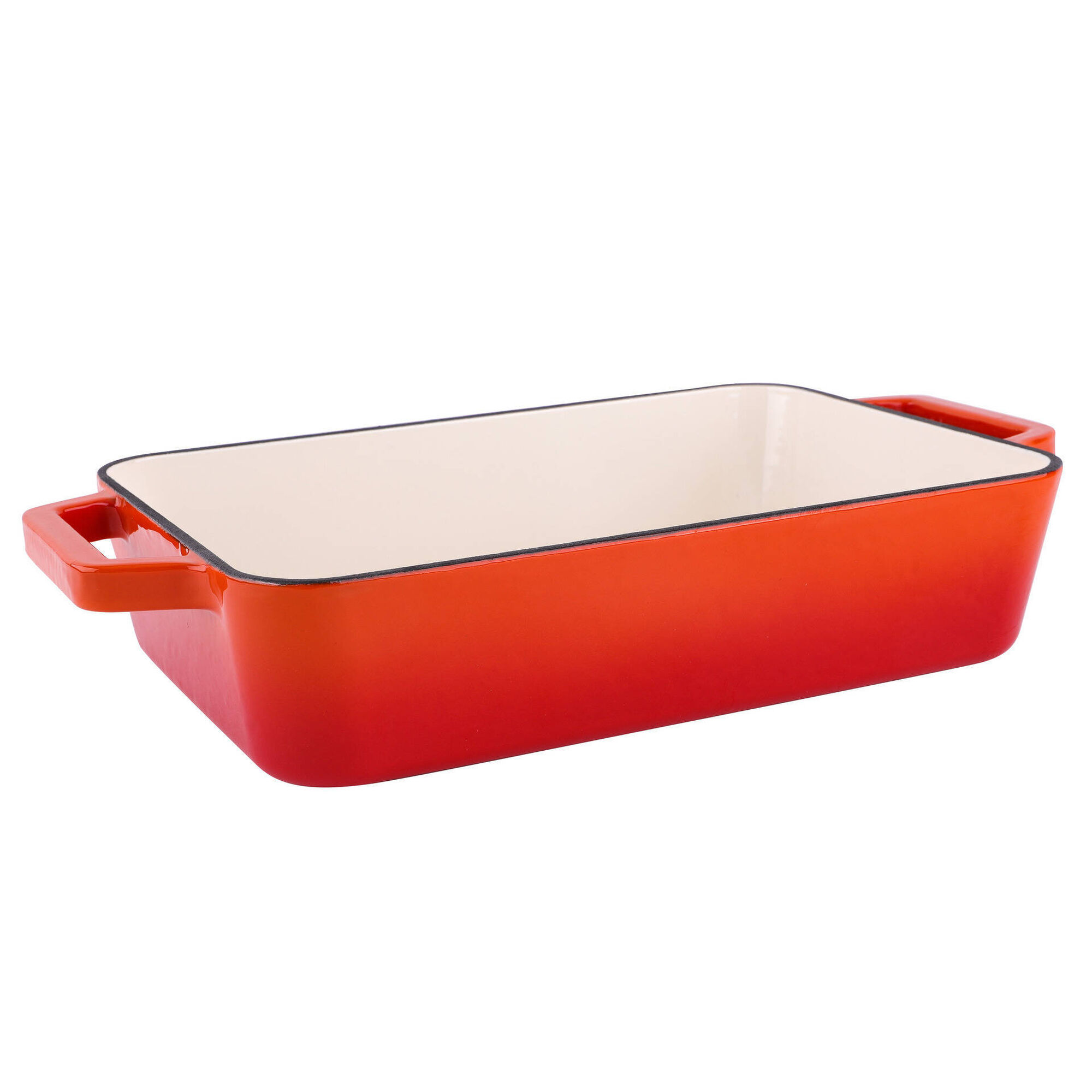 Assadeira Ferro Fundido 37x20cm Laranja