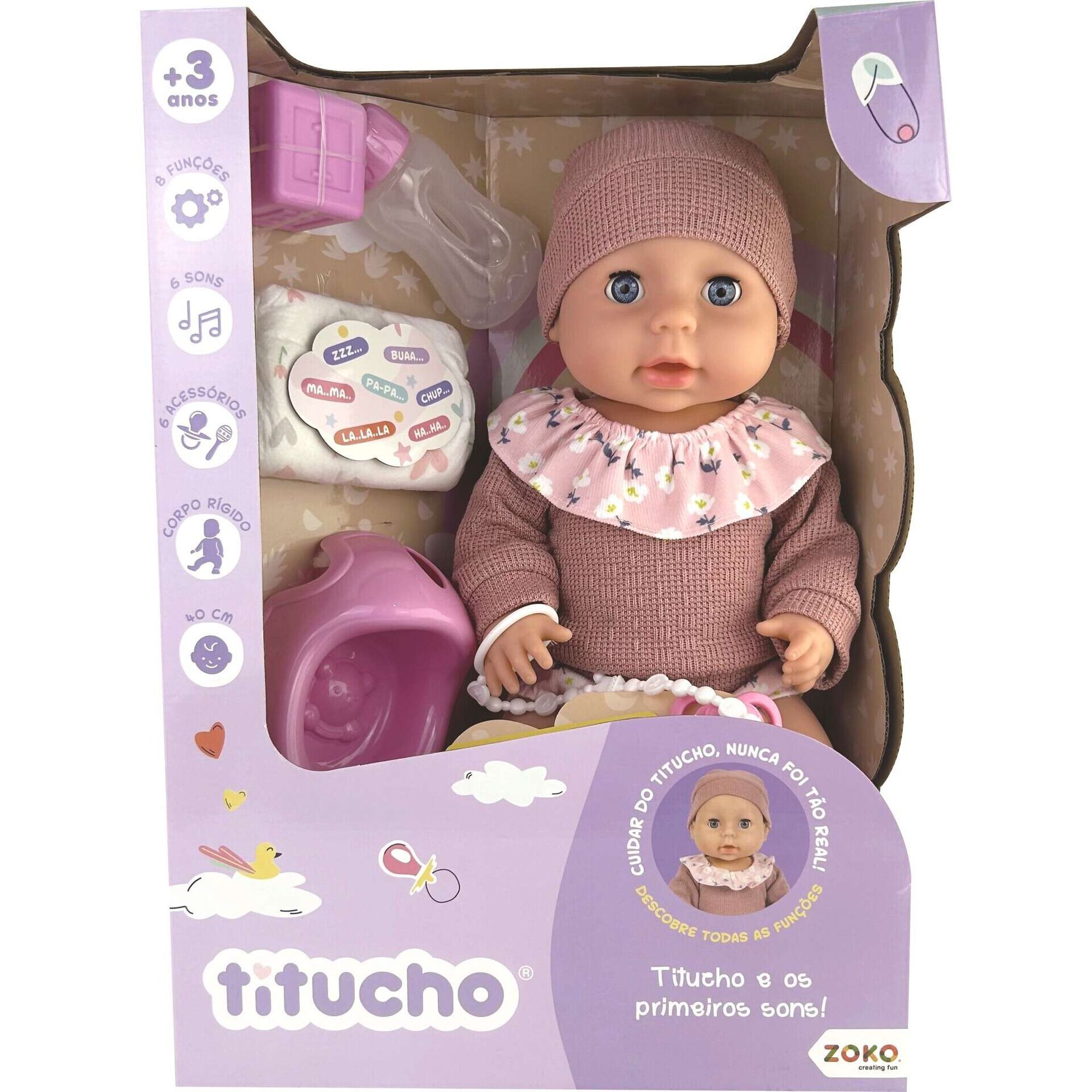 Zoko Titucho - Boneco 40cm e os Primeiros Sons