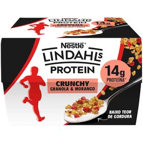 Iogurte Prote&iacute;co Granola e Morango Crunchy Lindahls