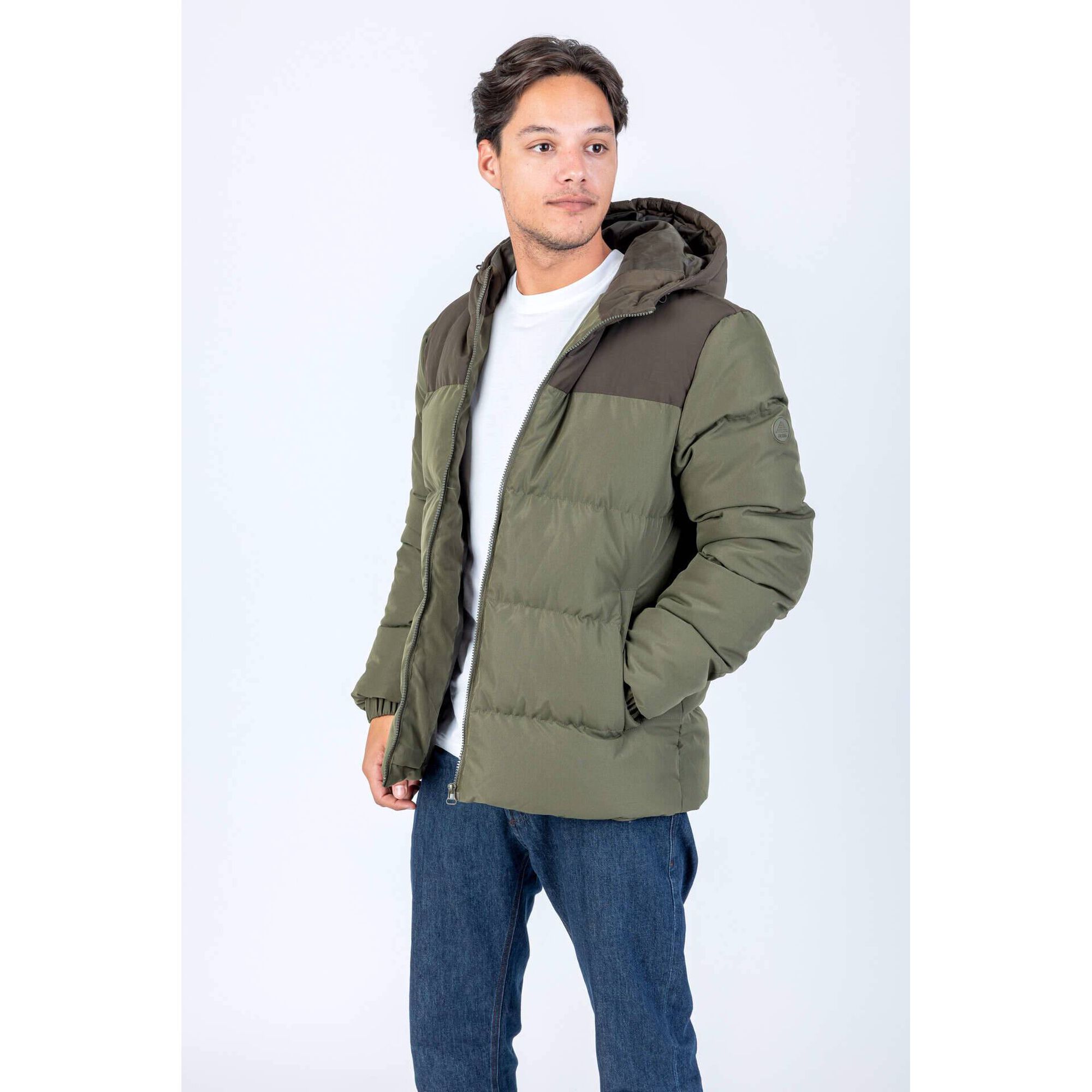 Casaco Puffer Homem Verde Escuro M