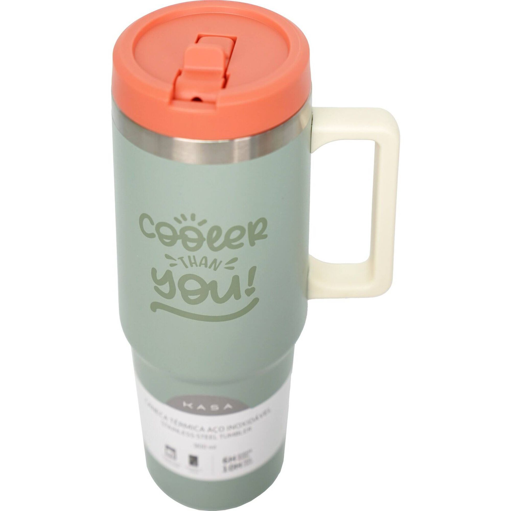 Caneca T&eacute;rmica Cooler Than You 900ml Verde Kasa