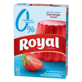 Gelatina em P&oacute; de Morango Royal