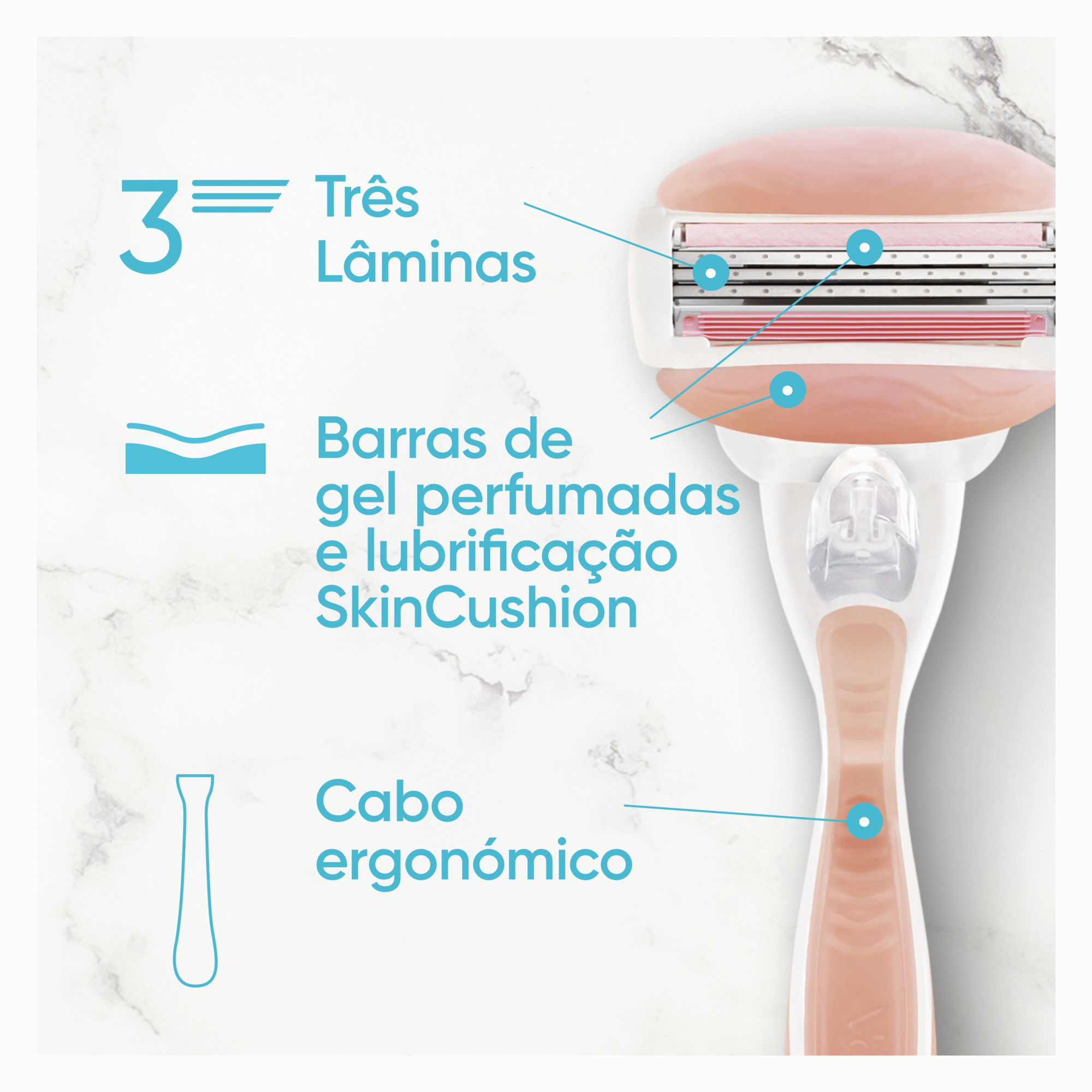 Máquina Depilatória Venus Comfortglide Spa Breeze com 1 Recarga Máquina Depilatória Venus Comfortglide Spa Breeze com 1 Recarga