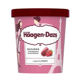 Gelado Macaron Morango e Framboesa H&auml;agen-Dazs