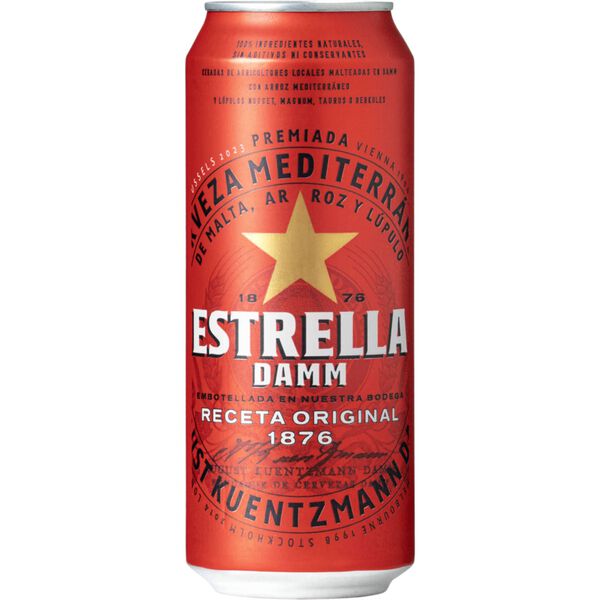 Cerveja em Lata com Álcool Estrella Damm
