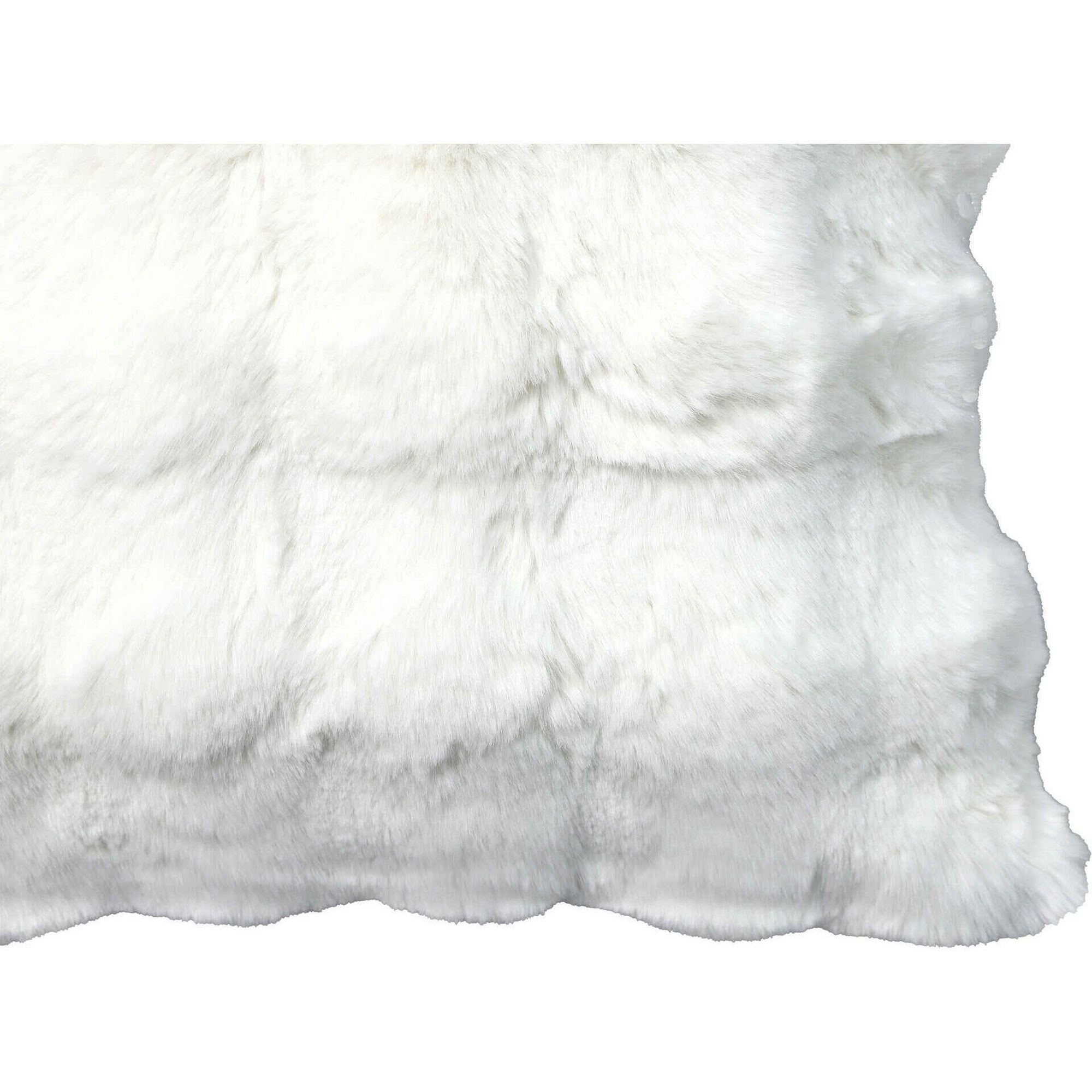 Almofada Pelo Quadrada 45x45cm Branca Kasa