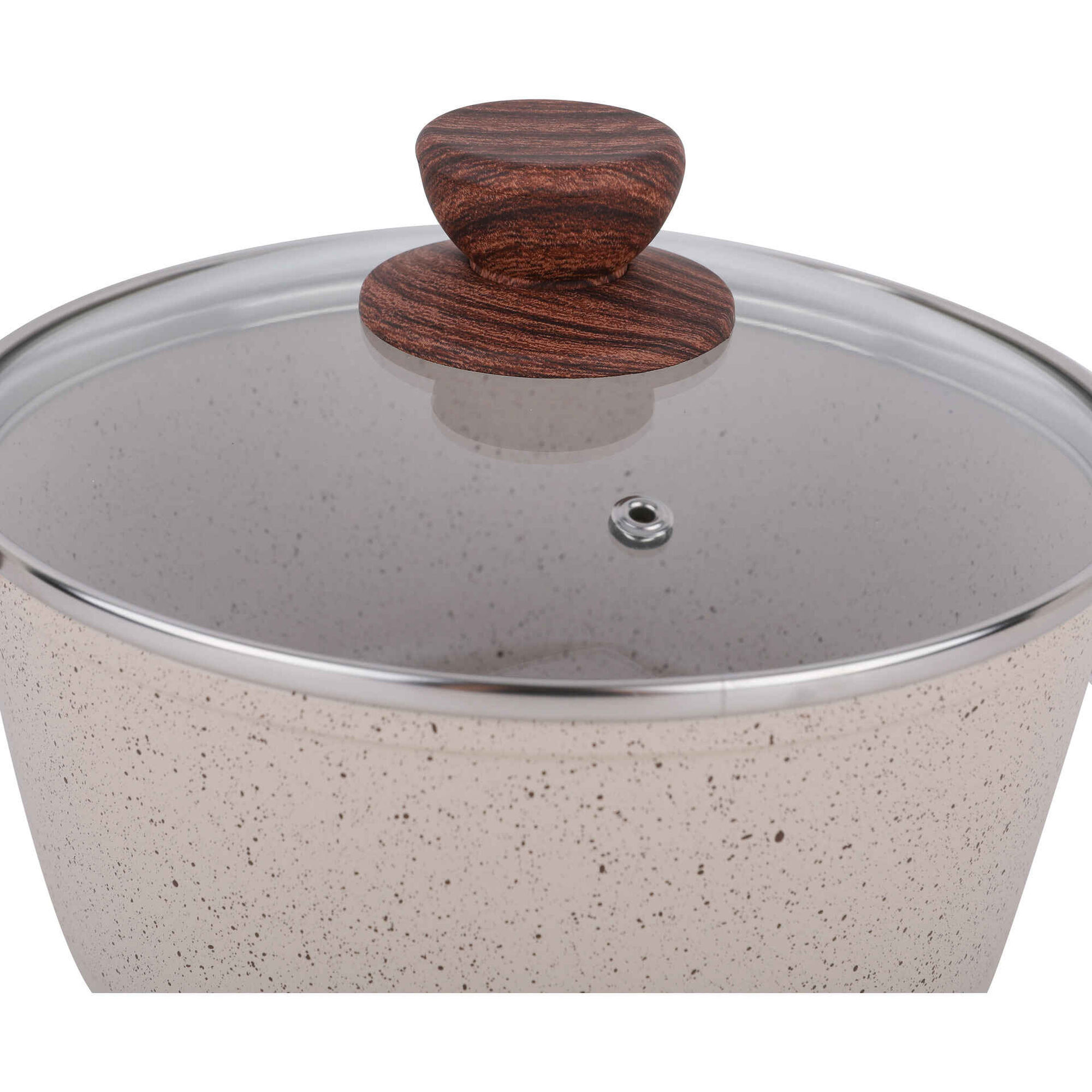 Conjunto Ca&ccedil;arola 20cm e Frigideira 24cm Marble Kasa