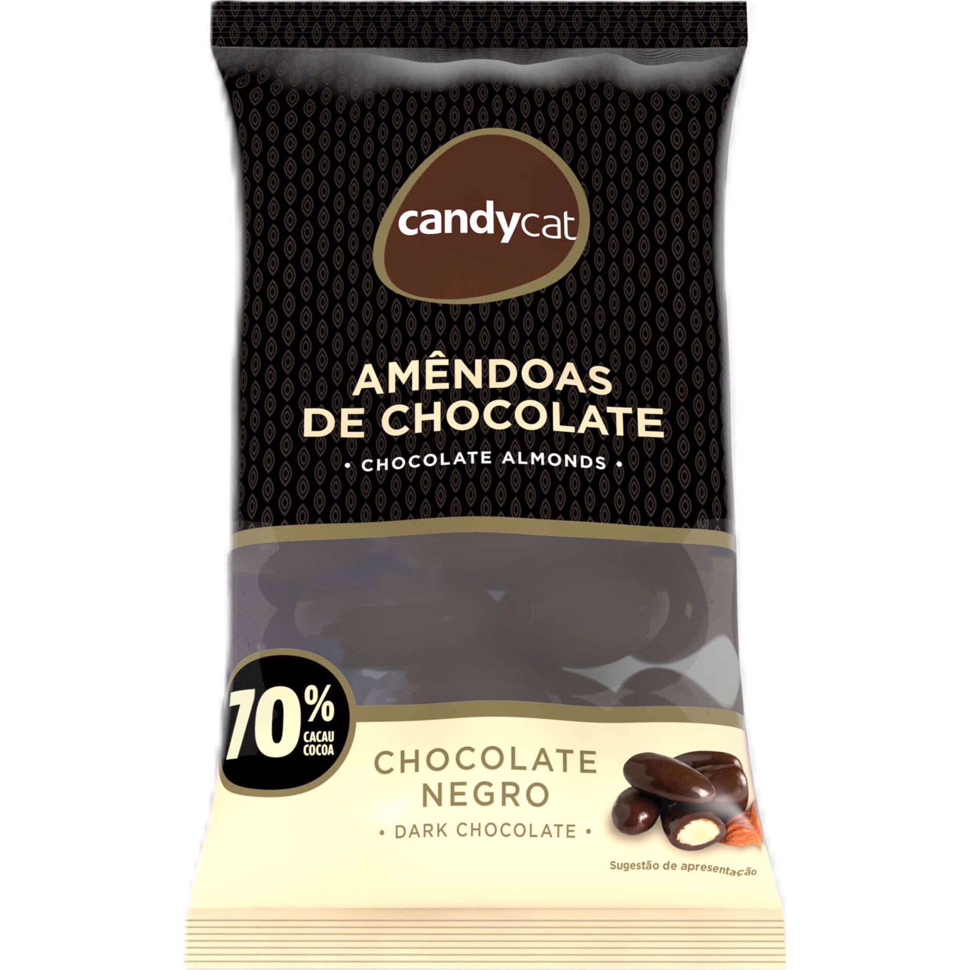 Am&ecirc;ndoas de Chocolate Negro Candycat