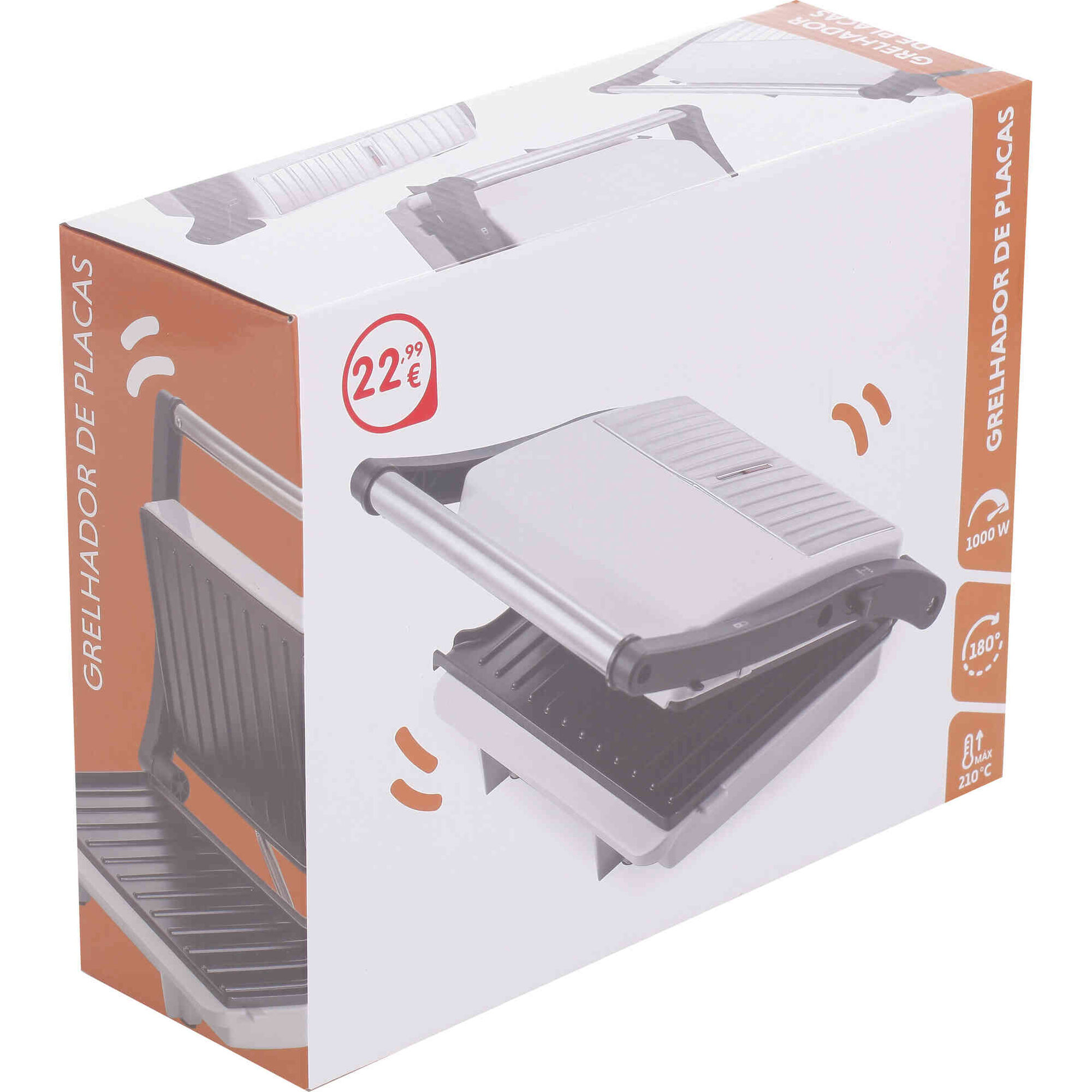 Grelhador de Placas 1000W Branco