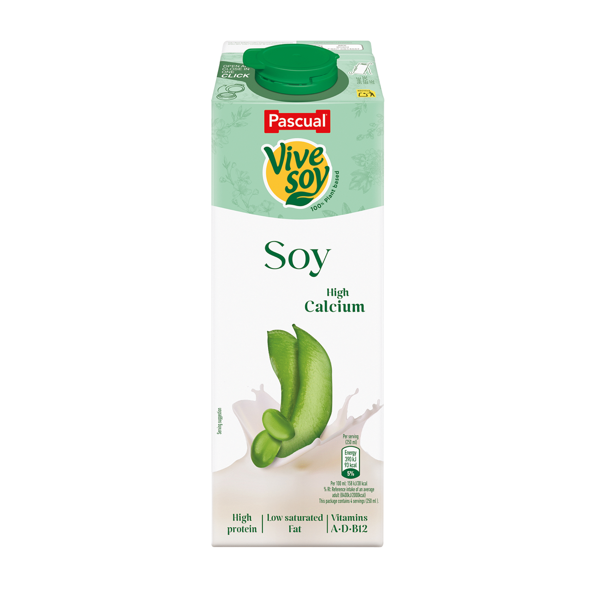 Bebida Vegetal de Soja Natural com Cálcio Bebida Vegetal de Soja Natural com Cálcio