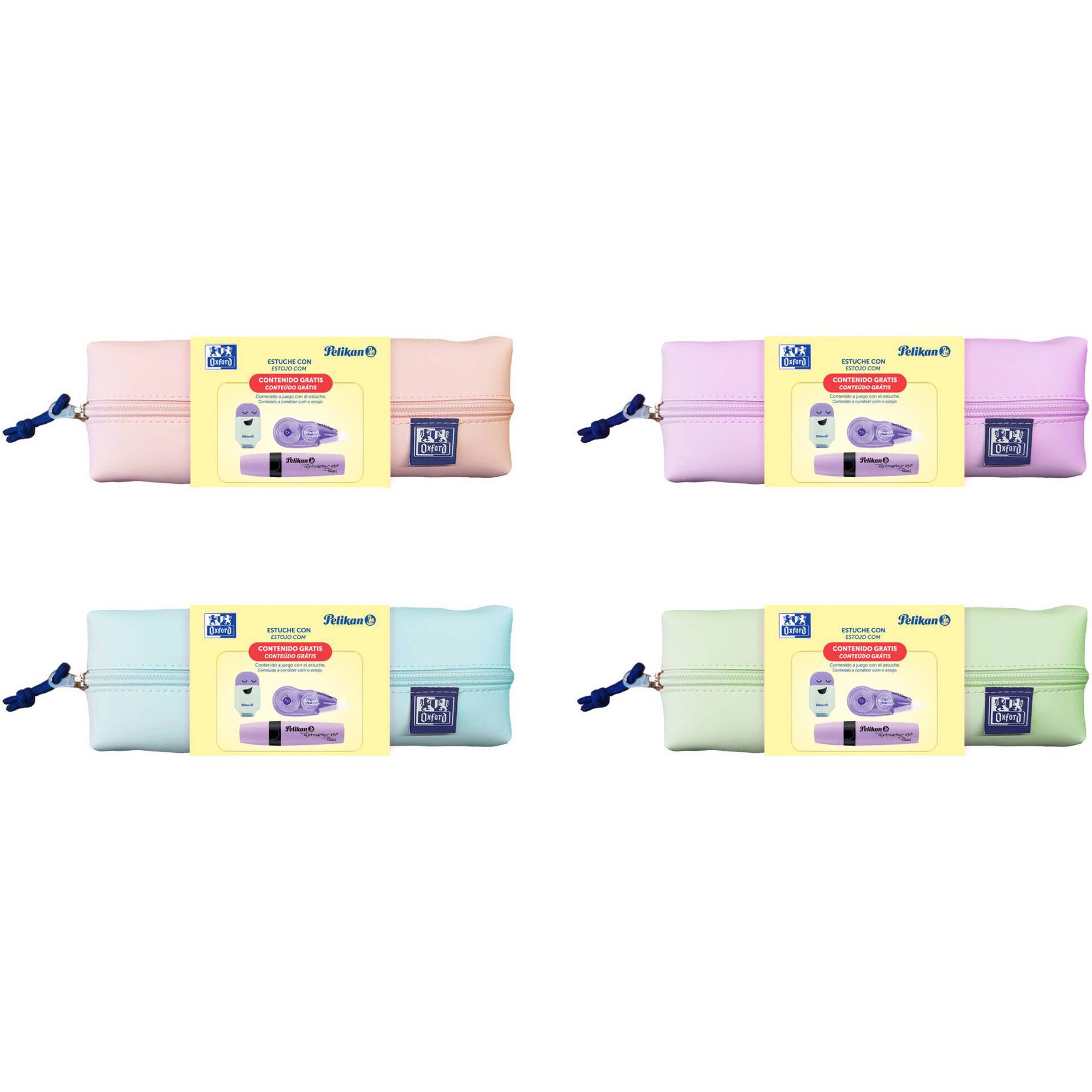 Estojo Oxford com Material Pelikan Cores Pastel (v&aacute;rias cores)