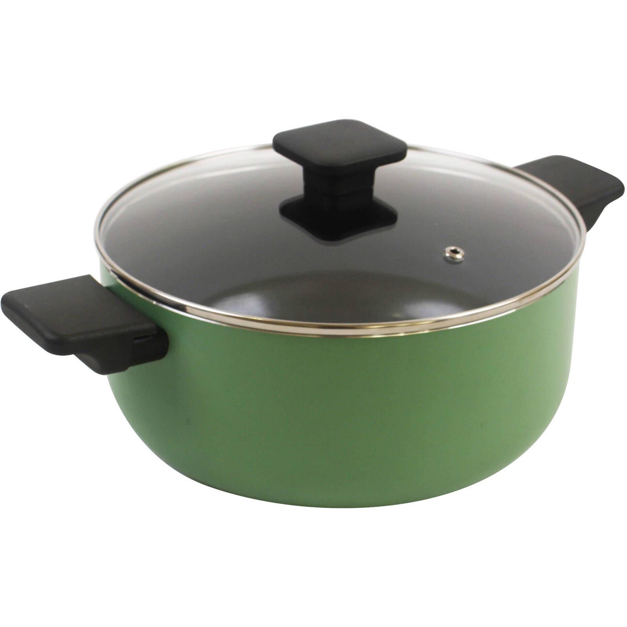 Ca&ccedil;arola 24cm Cer&acirc;mica Square Verde Kasa