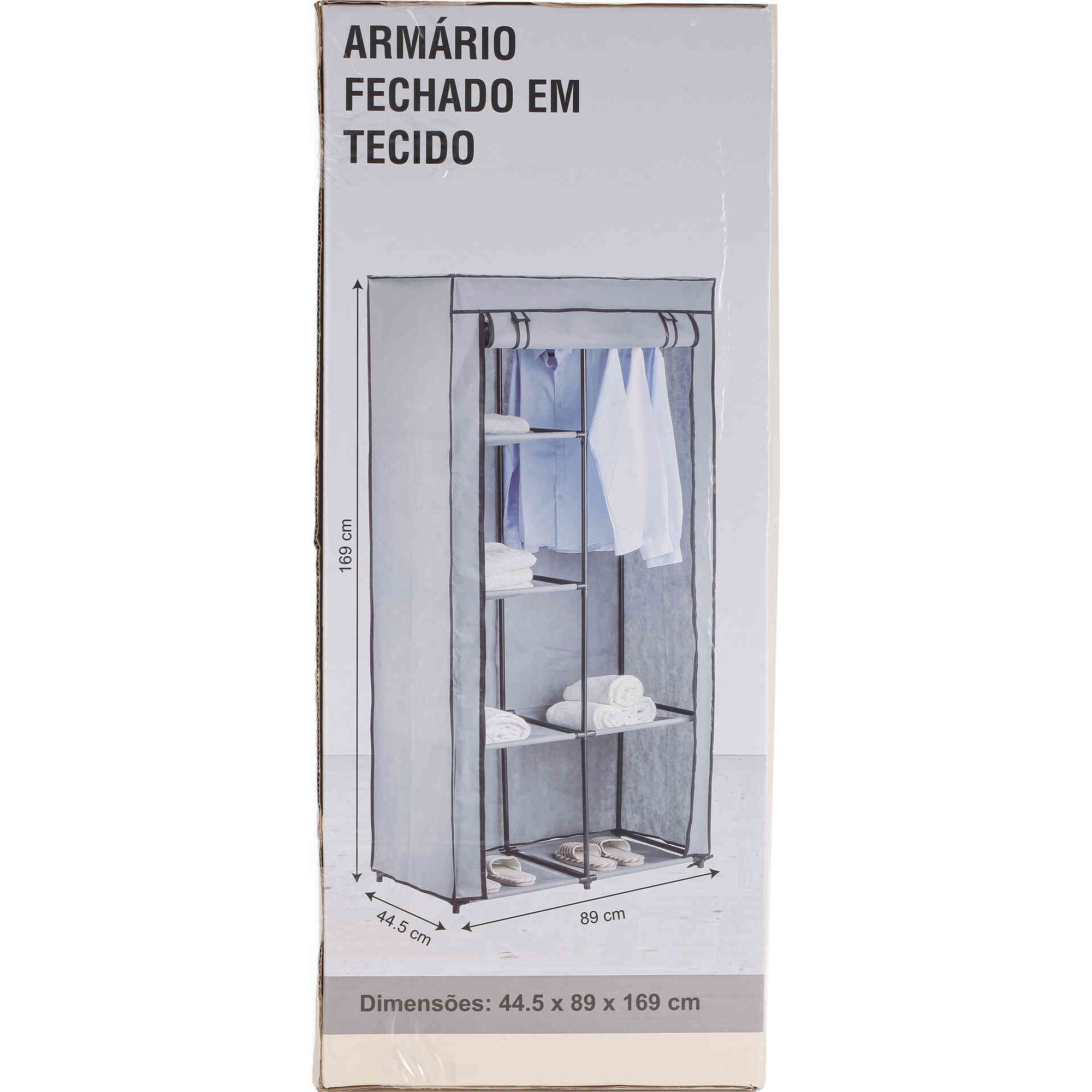 Arm&aacute;rio Fechado em Tecido 89x44,5x169cm Bazar&atilde;o