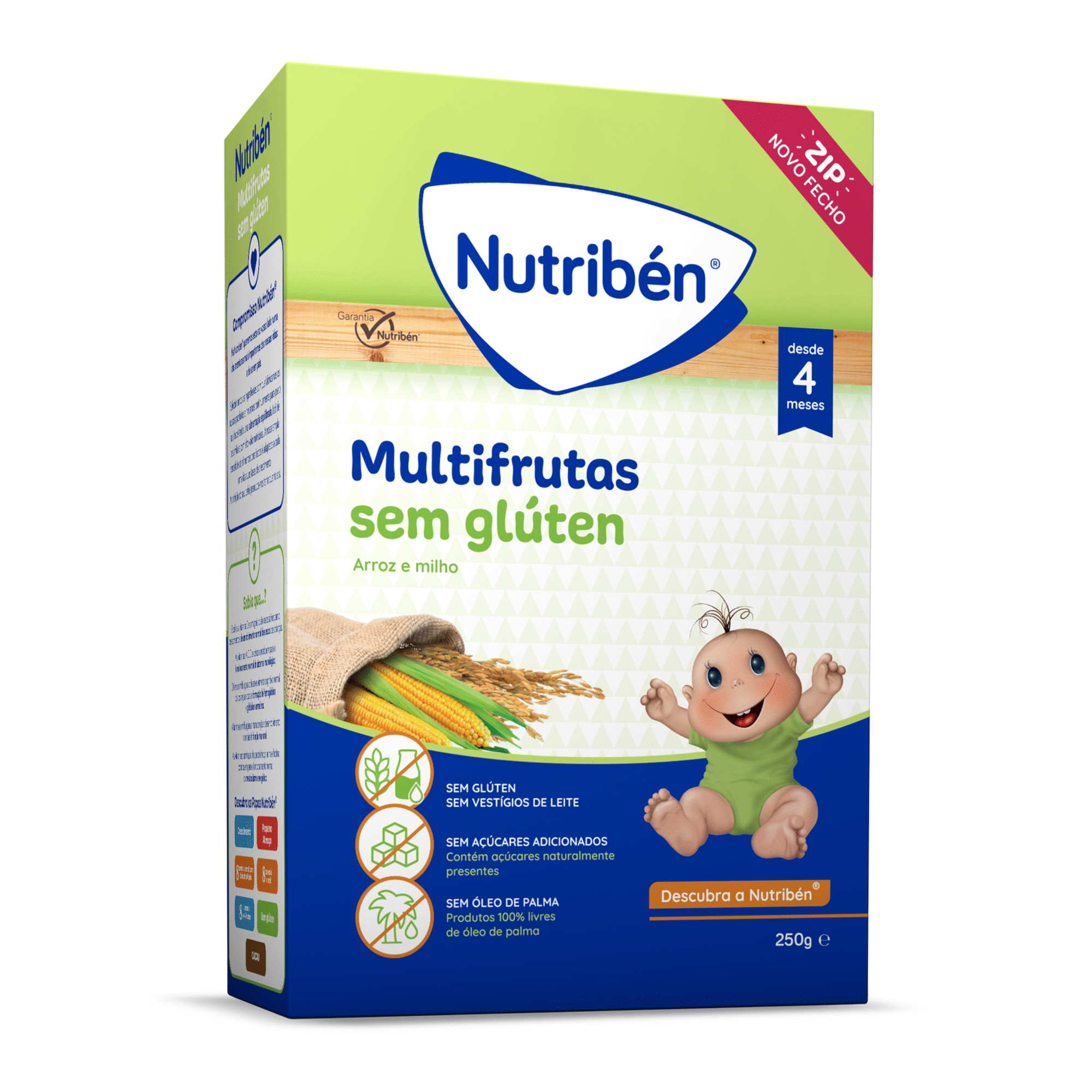 Papa Infantil Farinha Não Láctea Multifrutos +4M sem Glúten