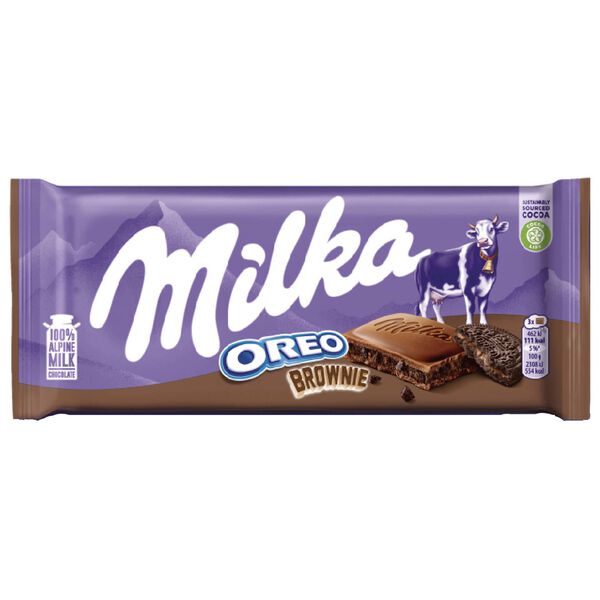 Tablete de Chocolate com Oreo e Brownie Milka