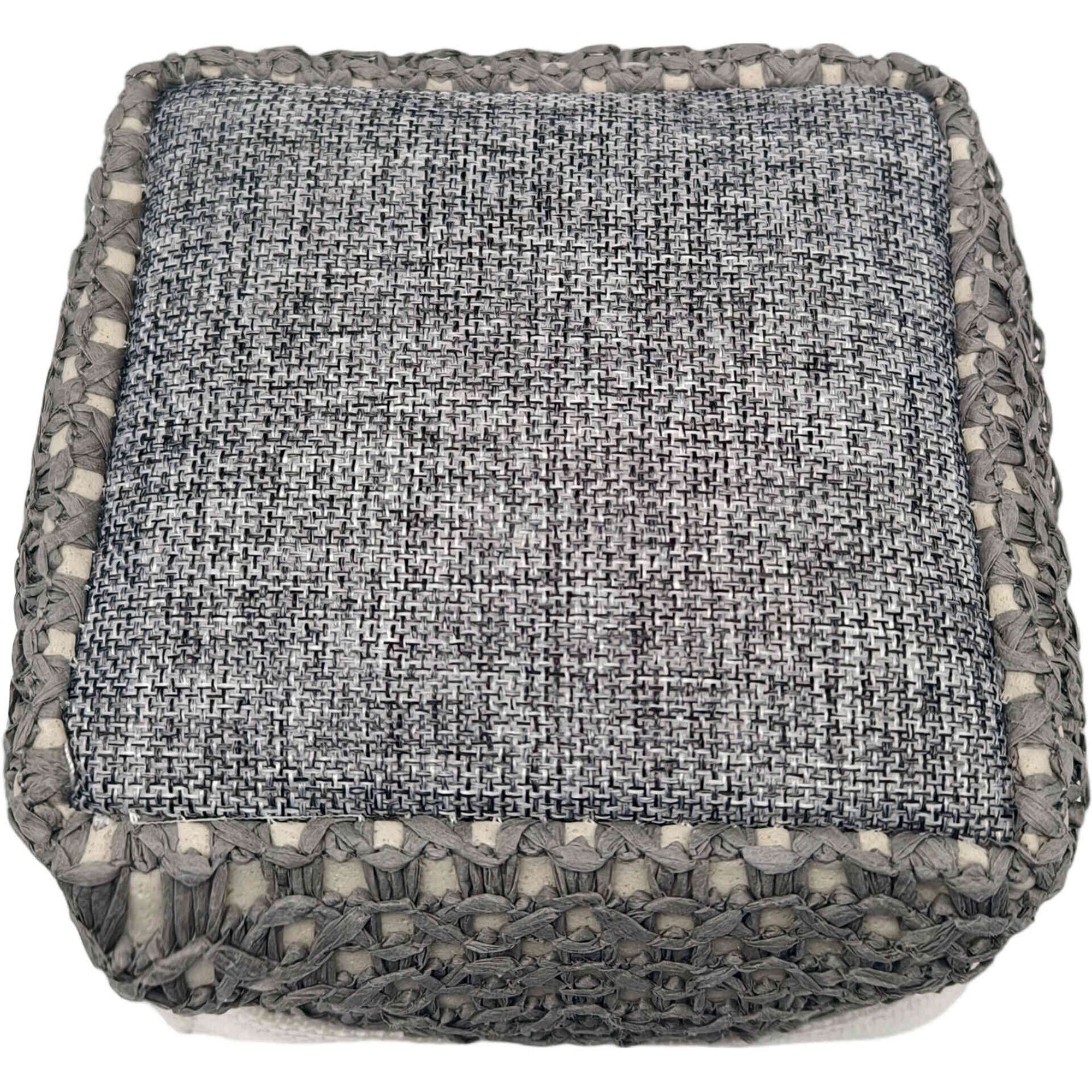 Cesto de Corda Forrado Cinza Kasa