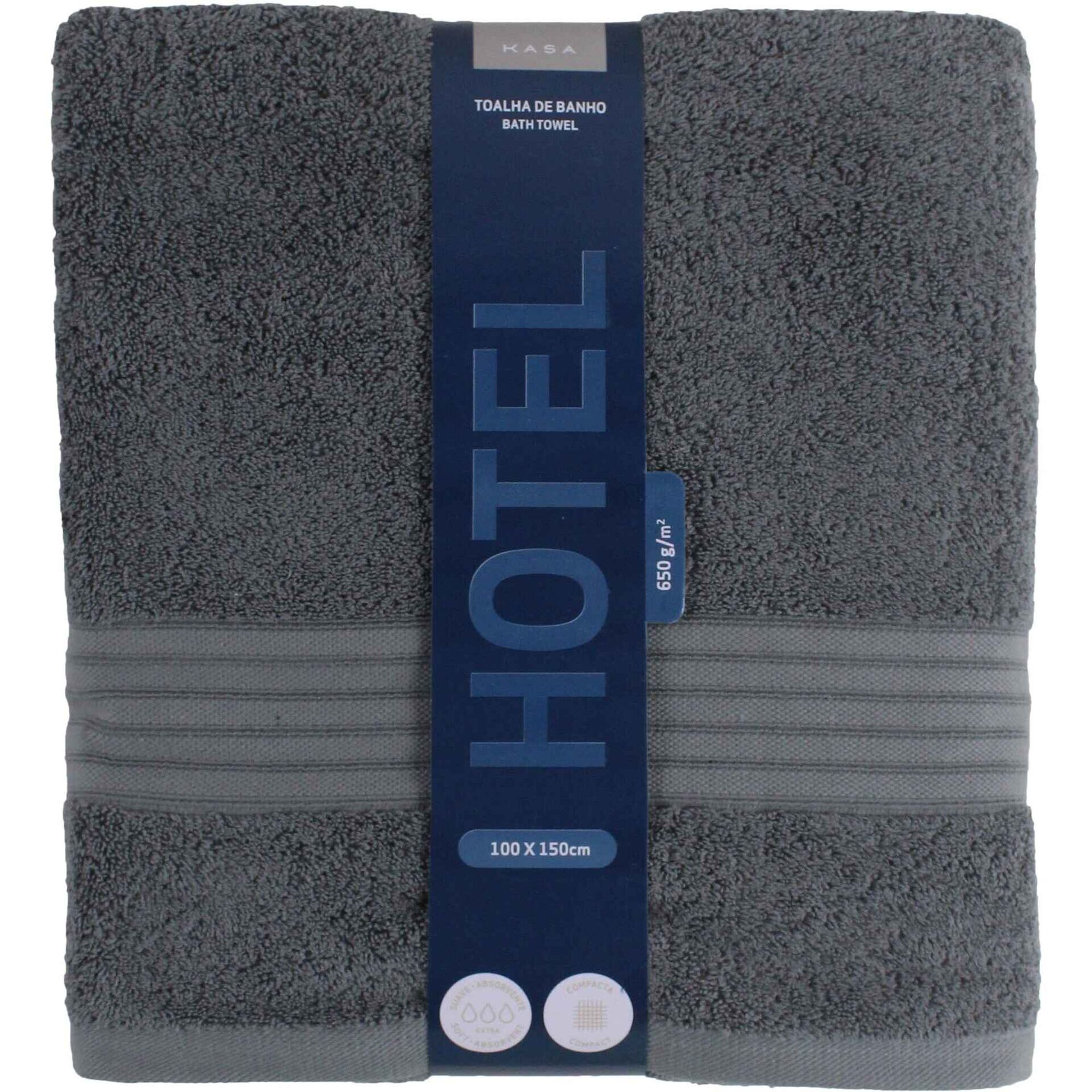 Toalha Banho Hotel Cinza Kasa