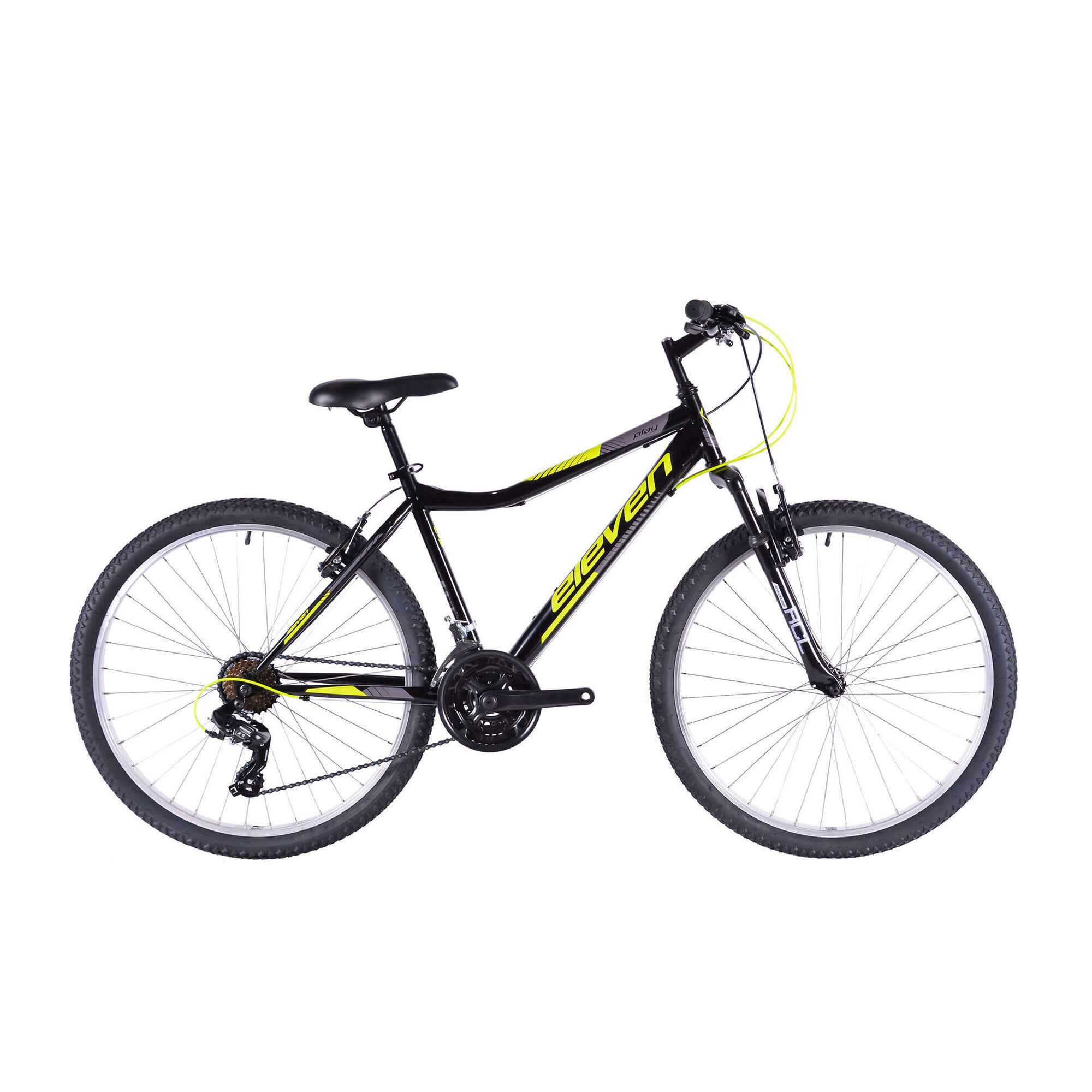 Bicicleta Adulto com Suspens&atilde;o Roda 26'' 21V Play Preta Eleven Sports